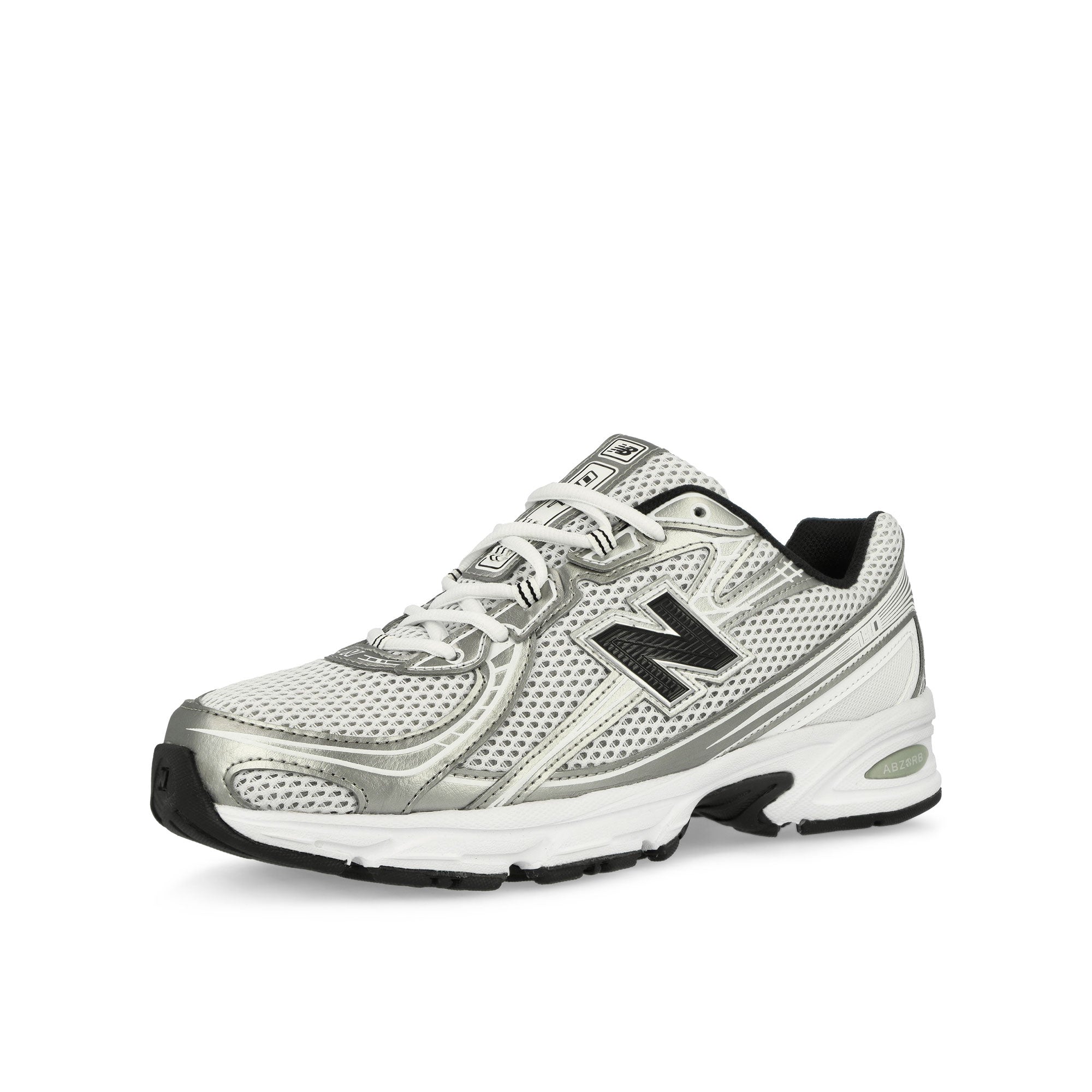 New Balance U740NW2 White / Silver Metallic Low Top Sneakers Close Up | Overkill