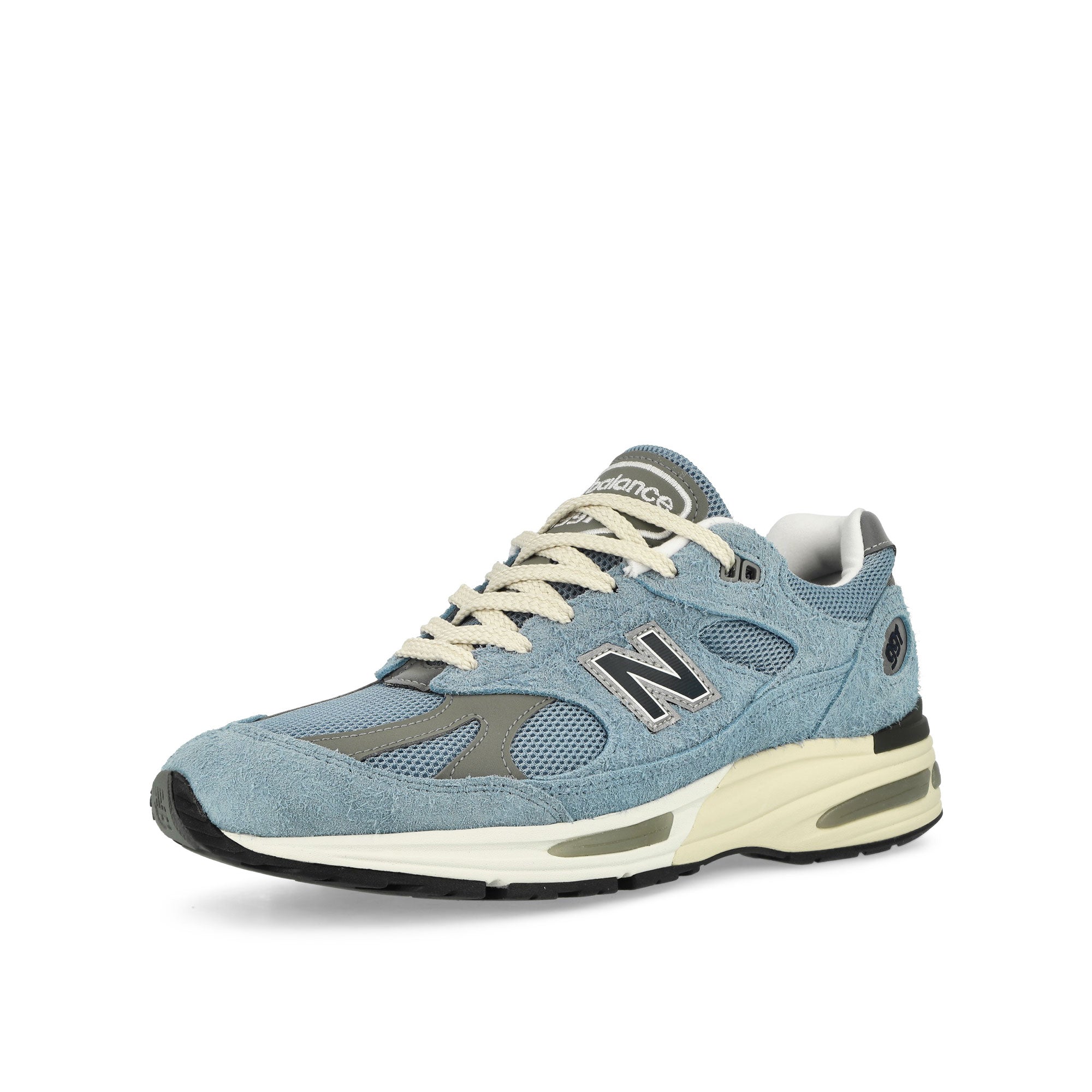 New Balance U991BV2 Celestial Blue / Faded Denim Low Top Sneakers Close Up | Overkill