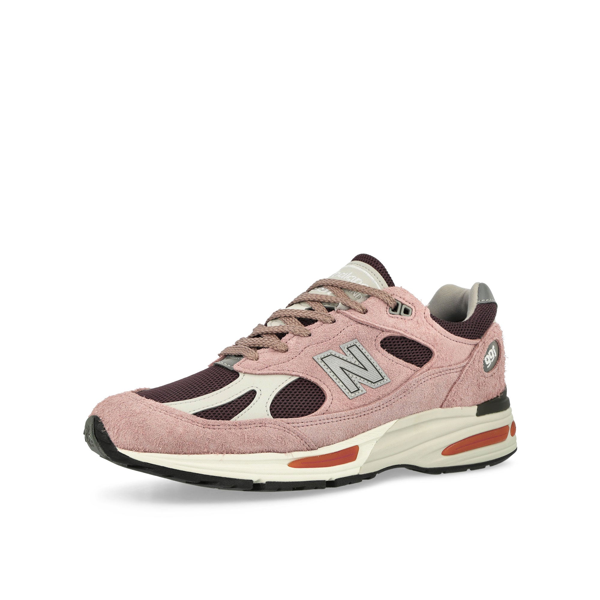 New Balance U991PR2 Pink / Purple Low Top Sneaker 991v2 Close-up | Overkill