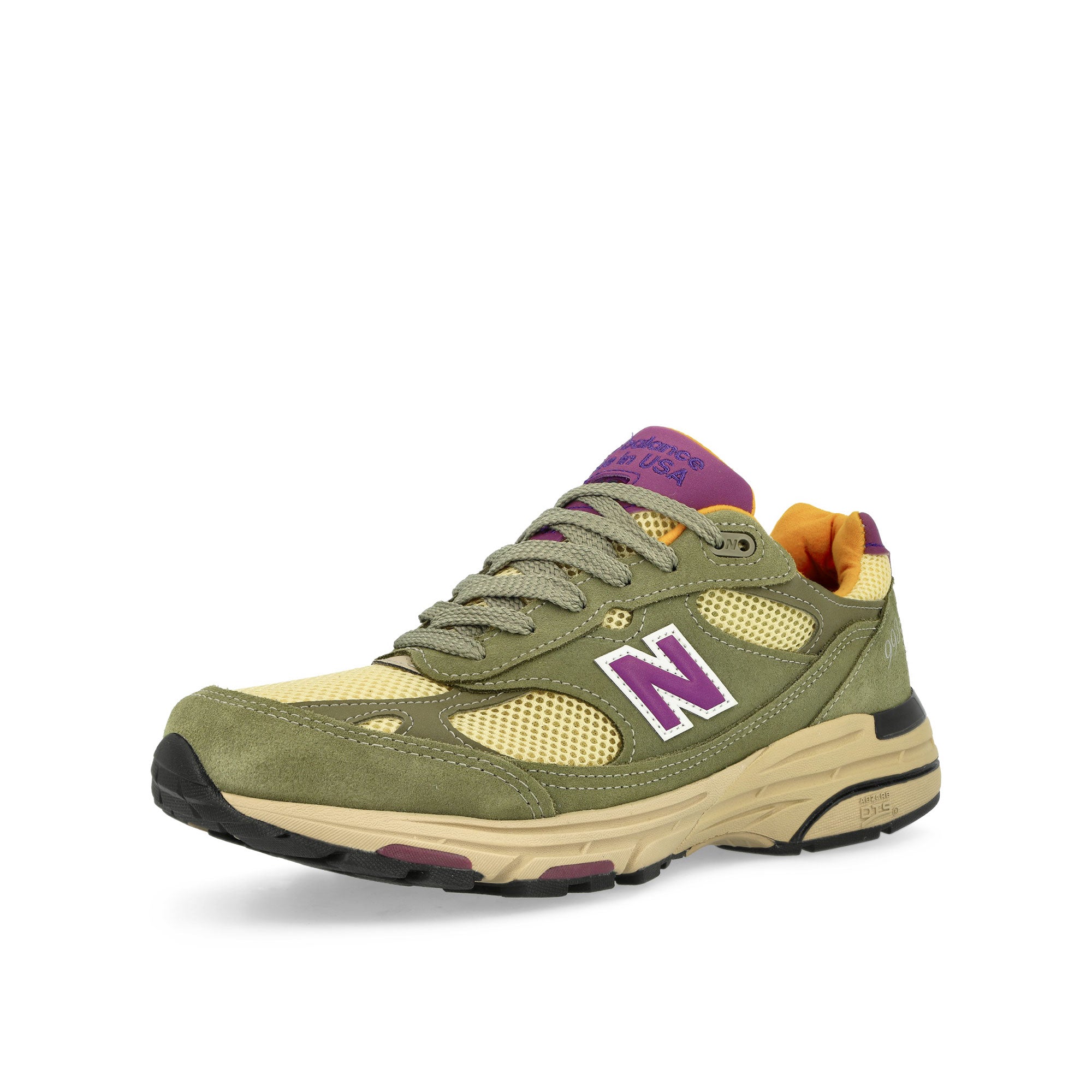 New Balance U993OL Olive Leaf / Maize Low Top Sneakers Close Up | Overkill