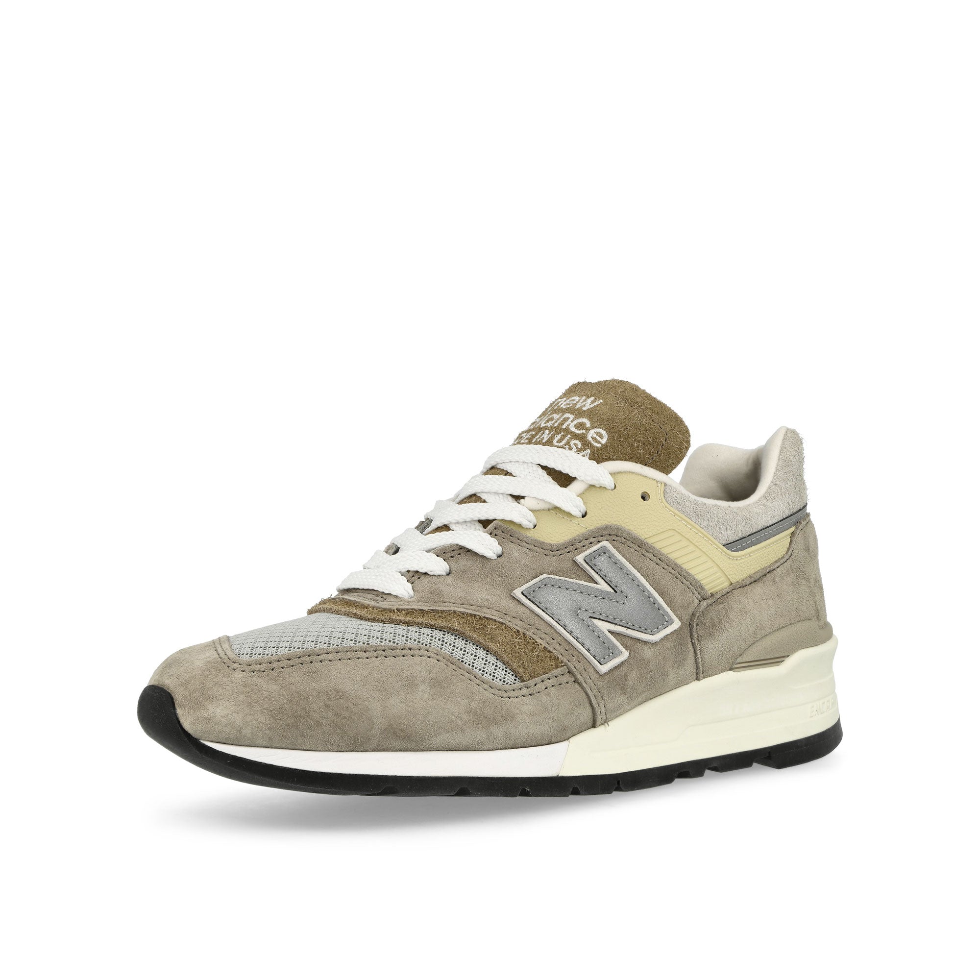 New Balance U997MG Light Mushroom / Mirage Gray Low Top Sneakers Close Up | Overkill