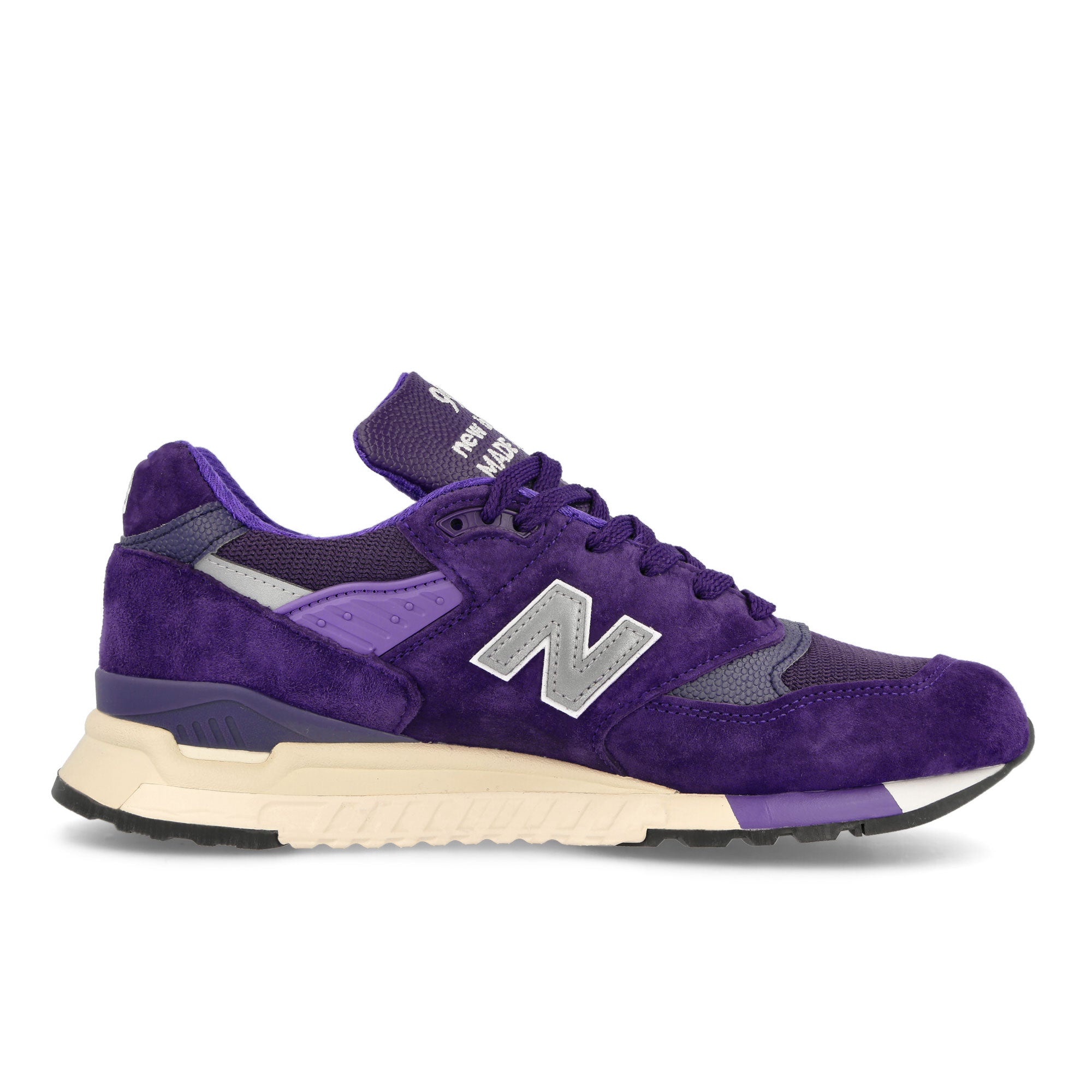 New Balance U998TE Dark Purple Low Top Sneakers Silhouette | Overkill