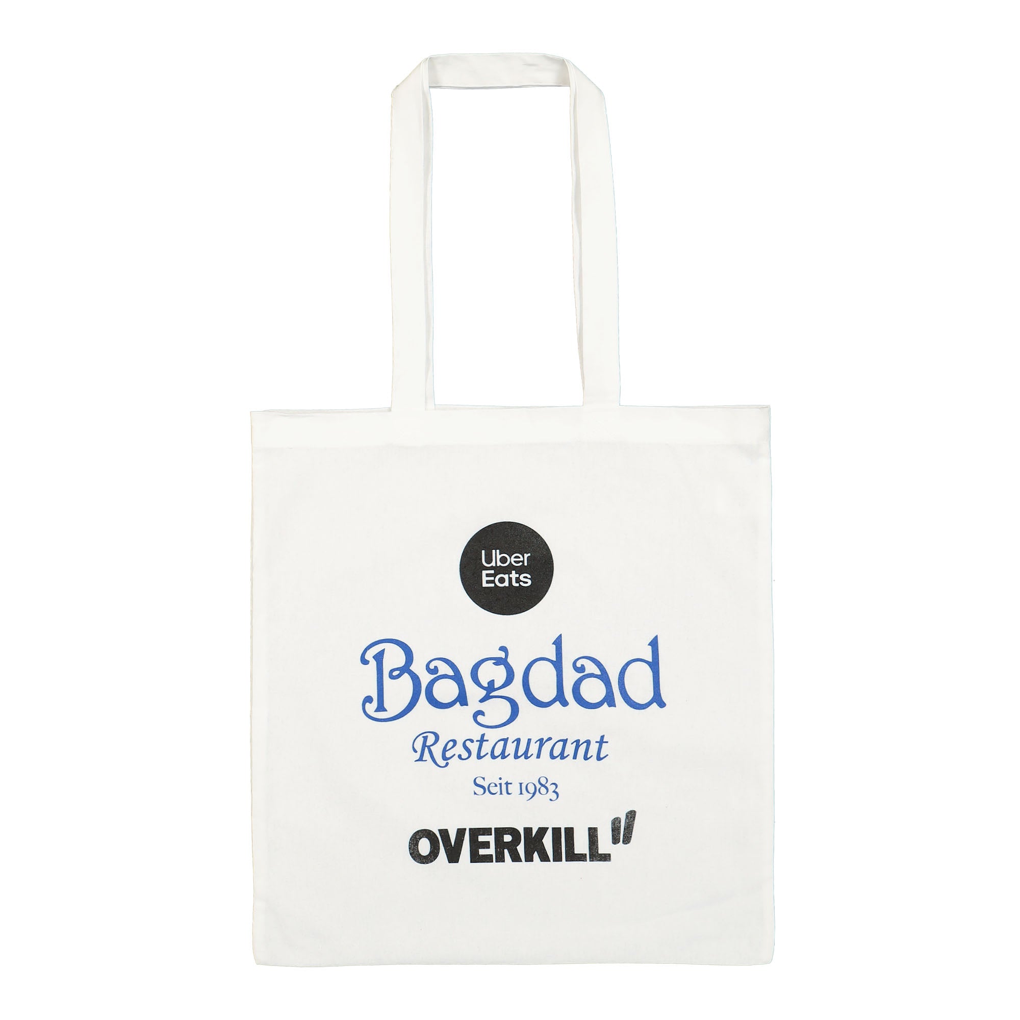 Overkill Uber Eats Bagdad Tote Bag White Tote Bags & Shoppers OK-UE-BGD-TBG | Overkill