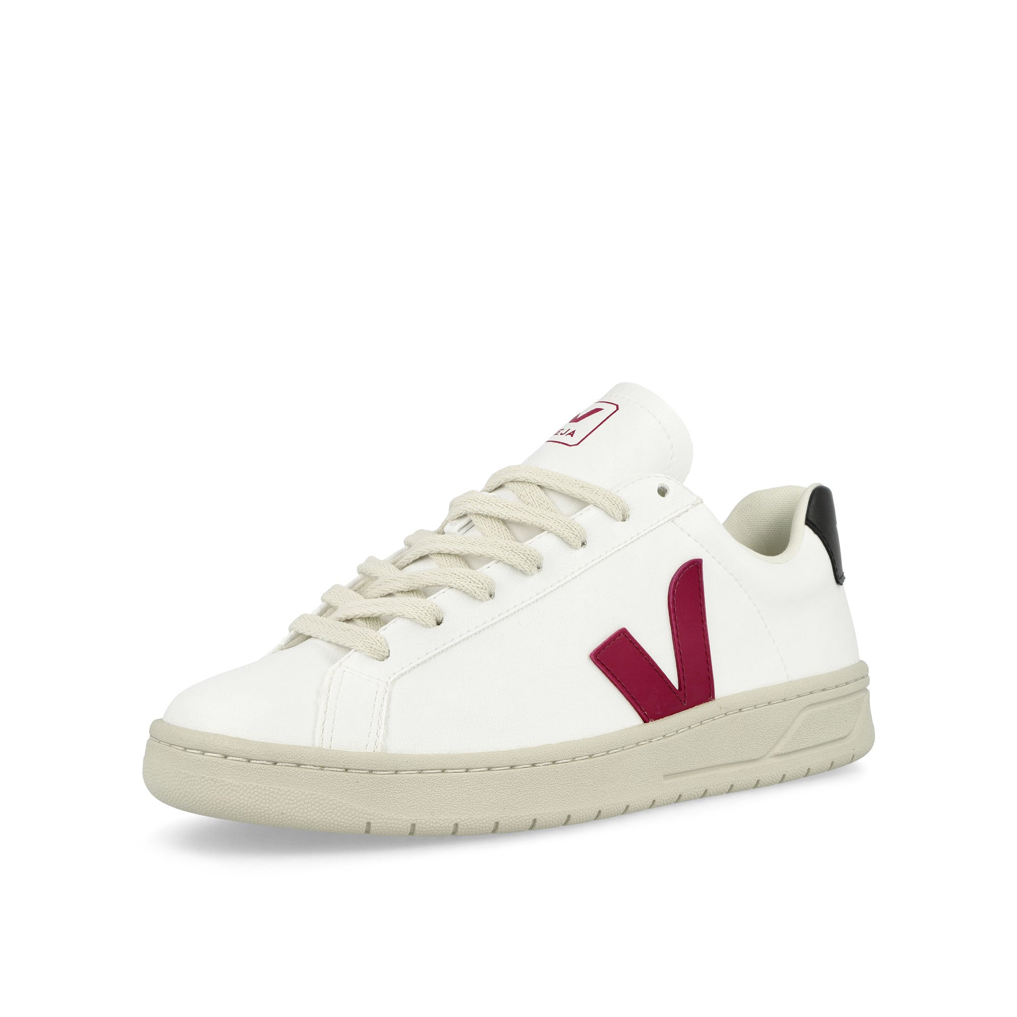 Veja URCA CWL White Marsala Black Low Top Sneakers Close Up | Overkill