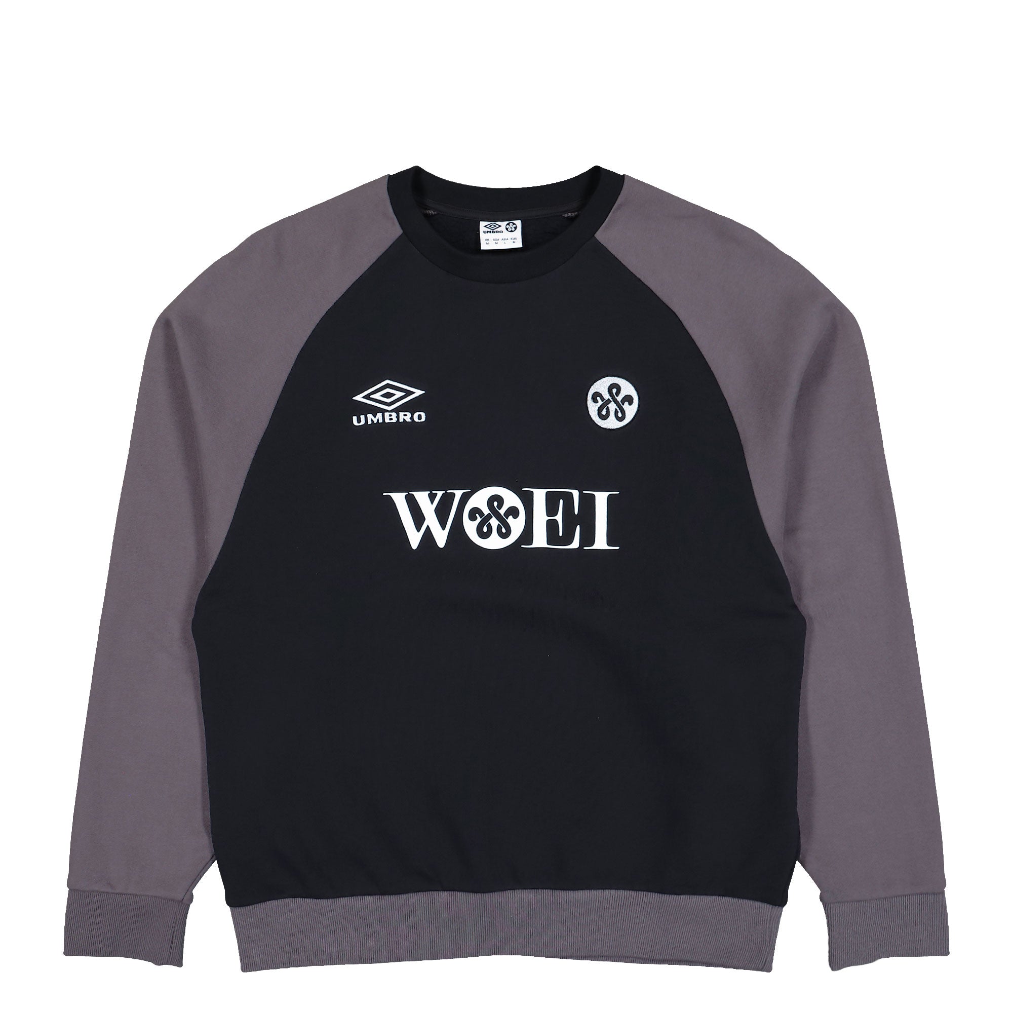 Woei x Umbro Crew Sweat Black / Grey Sweatshirts UMJM0980-219 | Overkill