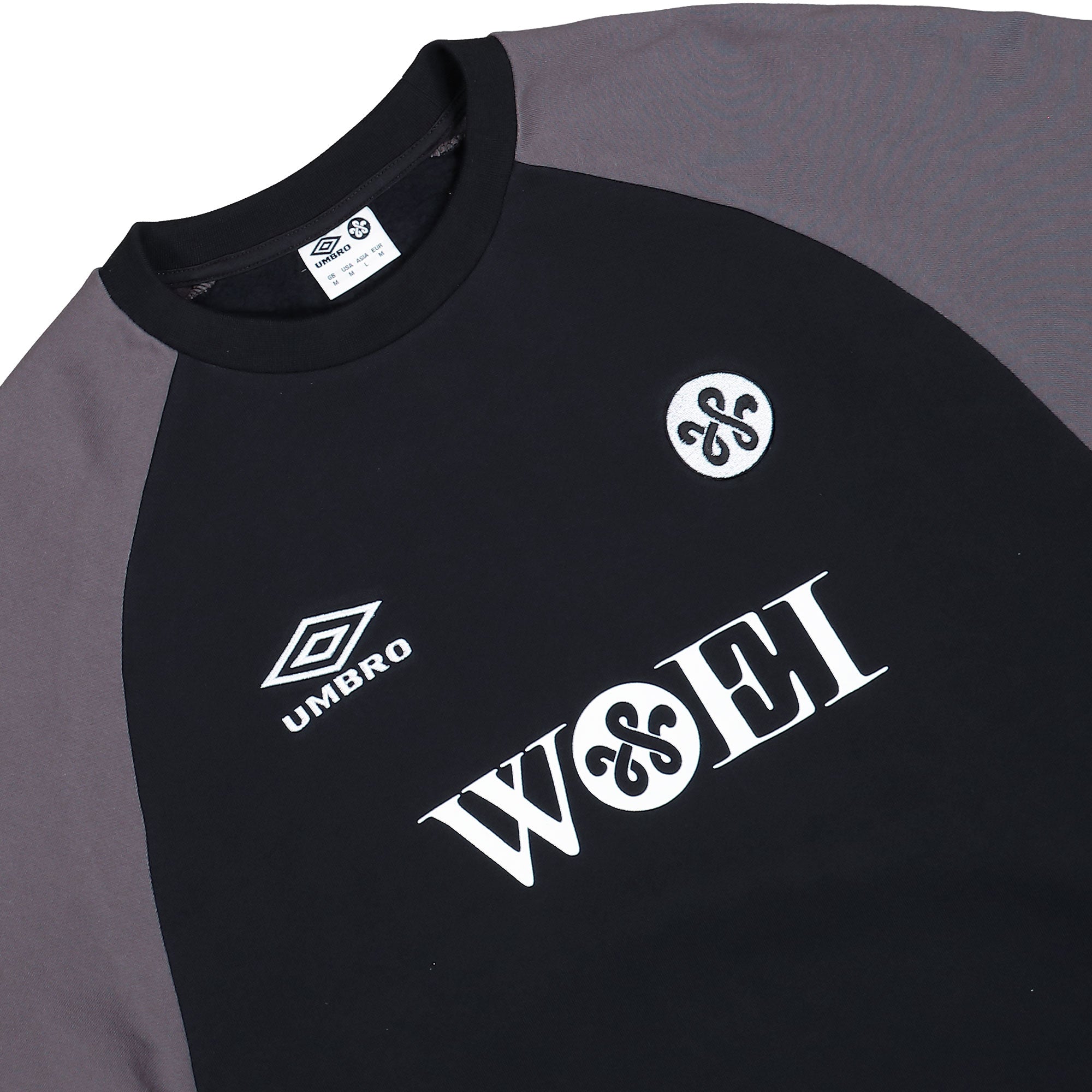 Woei x Umbro Crew Sweat Black / Grey Sweatshirts UMJM0980-219 Detailfoto | Overkill