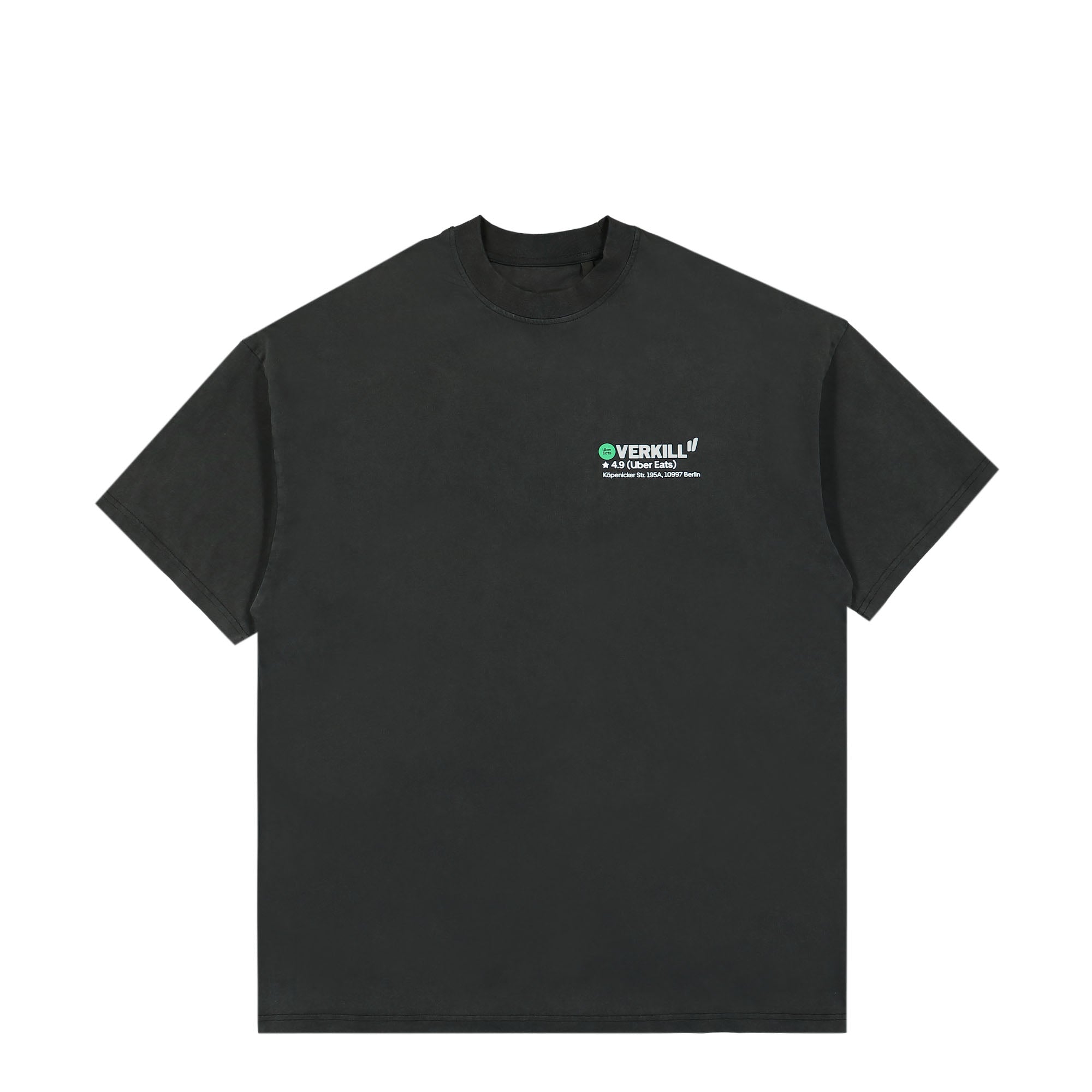 Overkill Uber Eats Delivery Map Tee Black T-Shirts OK-UE-DLV-TEE-BLK | Overkill