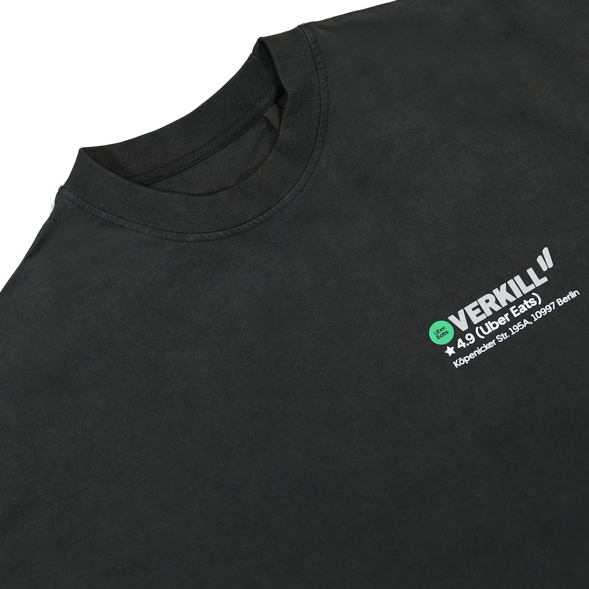 Overkill Uber Eats Delivery Map Tee Black T-Shirts Material | Overkill