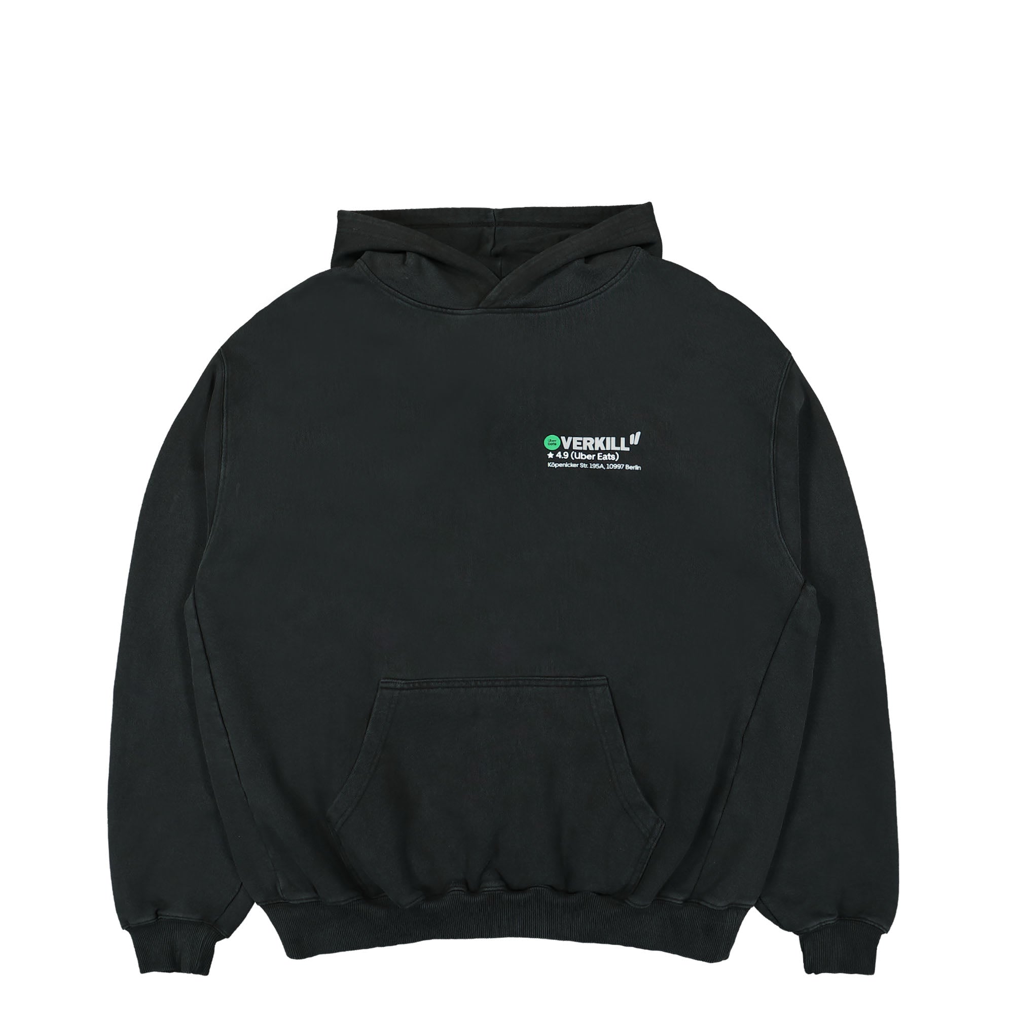 Overkill Uber Eats Order Rating Hoodie Black Hoodies OK-UE-ORRA-HD | Overkill