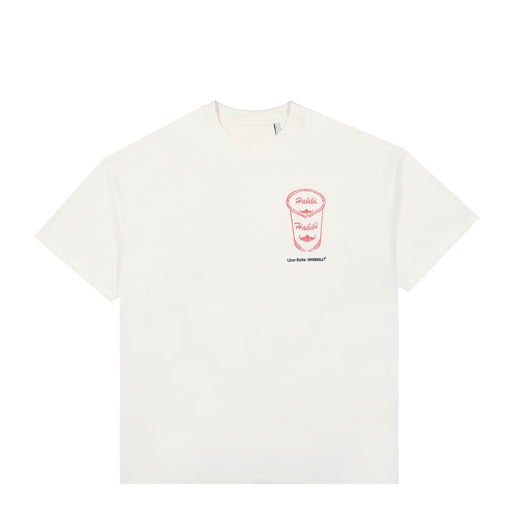 Overkill Uber Eats Habibi Tee White T-Shirts OK-UE-HBB-TEE | Overkill