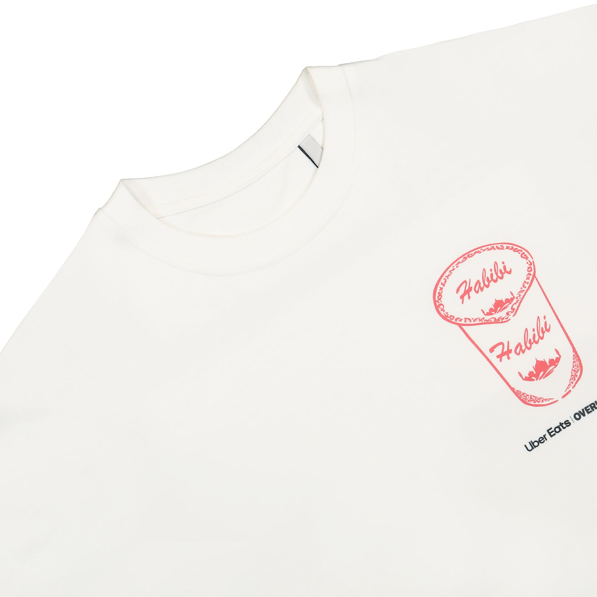 Overkill Uber Eats Habibi Tee White T-Shirts Material | Overkill
