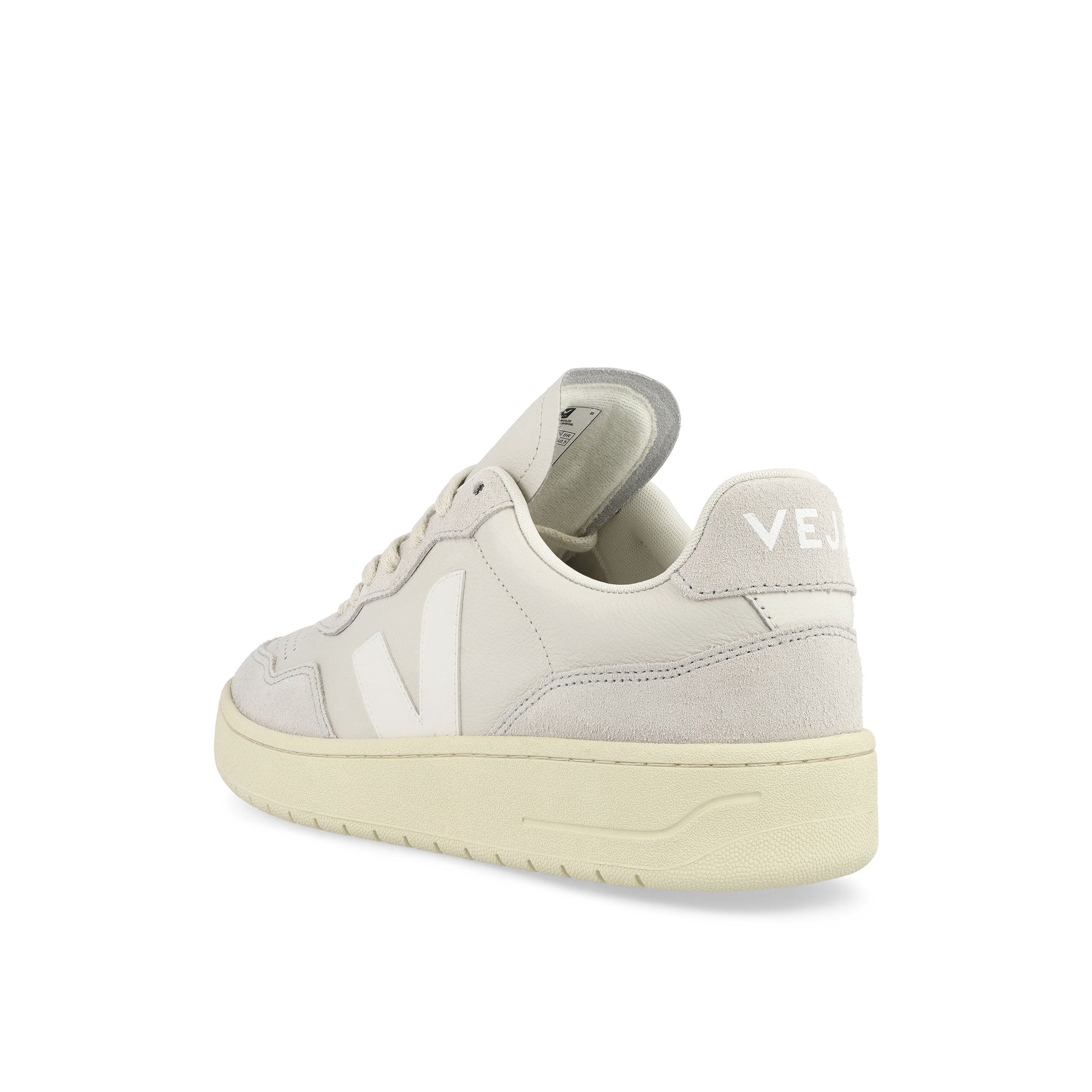 Veja V-90 O.T. Leather Gravel-White Low Top Sneakers Material | Overkill
