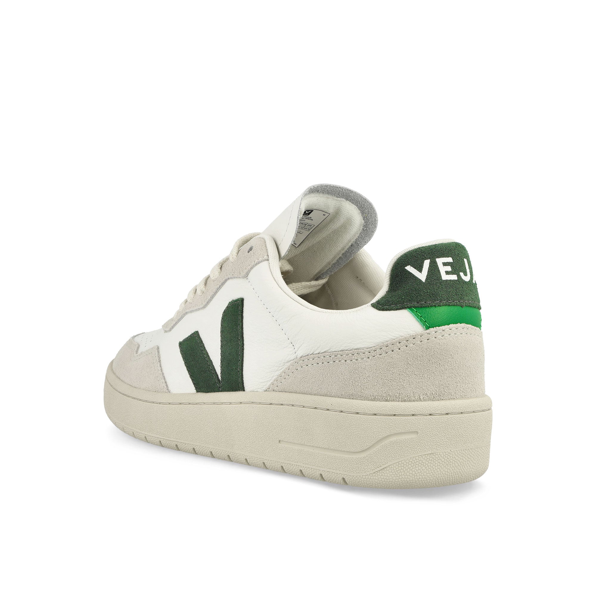 Veja V-90 O.T. Leather Extra White-Cyprus Low Top Sneakers Material | Overkill