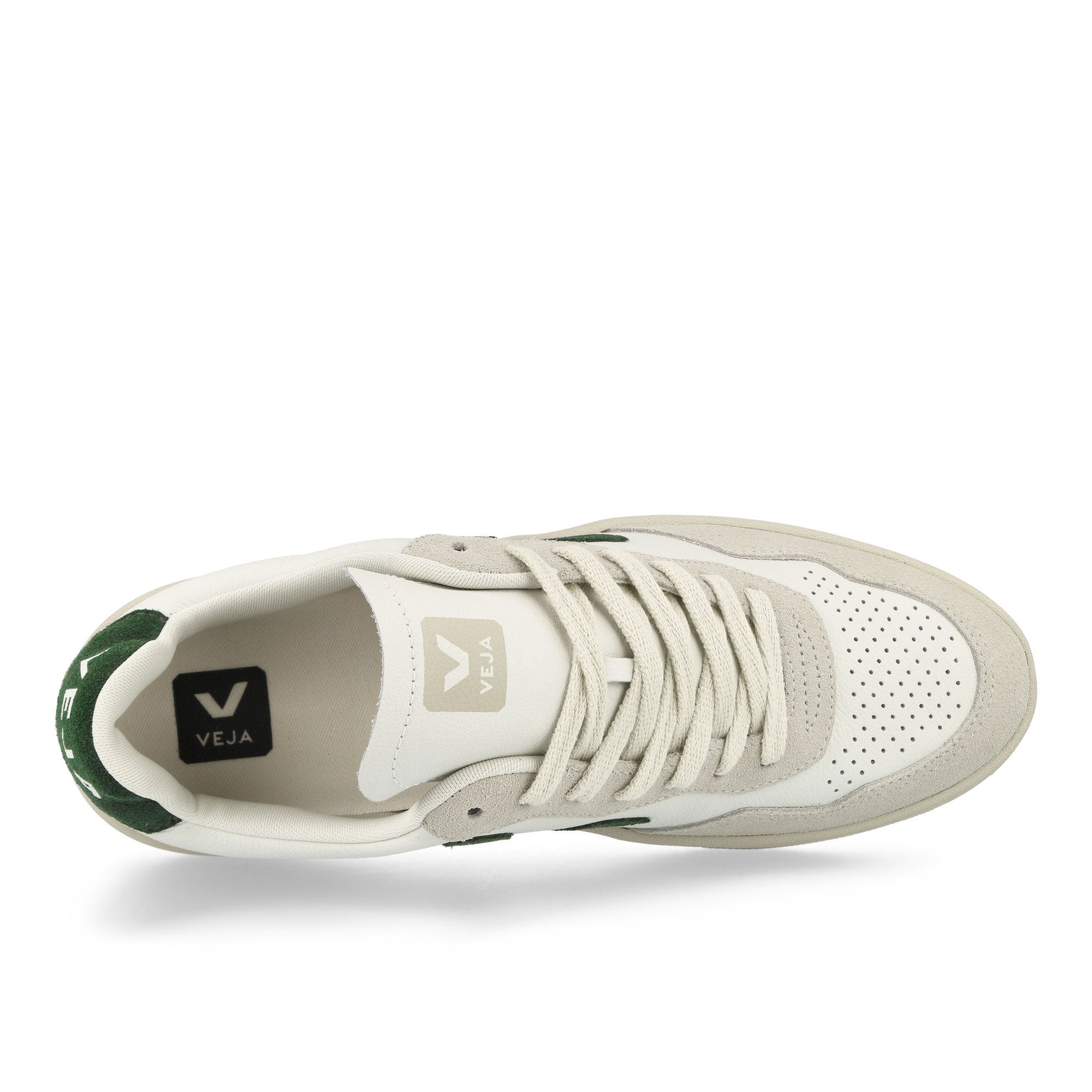 Veja V-90 O.T. Leather Extra White-Cyprus Low Top Sneakers Detailfoto | Overkill