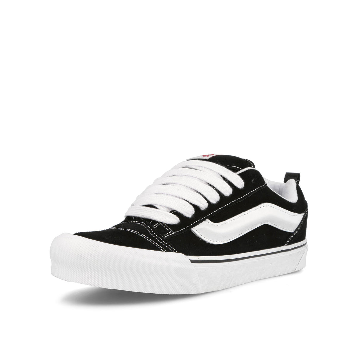 Vans Knu Skool Black / True White Low Top Sneakers Close Up | Overkill