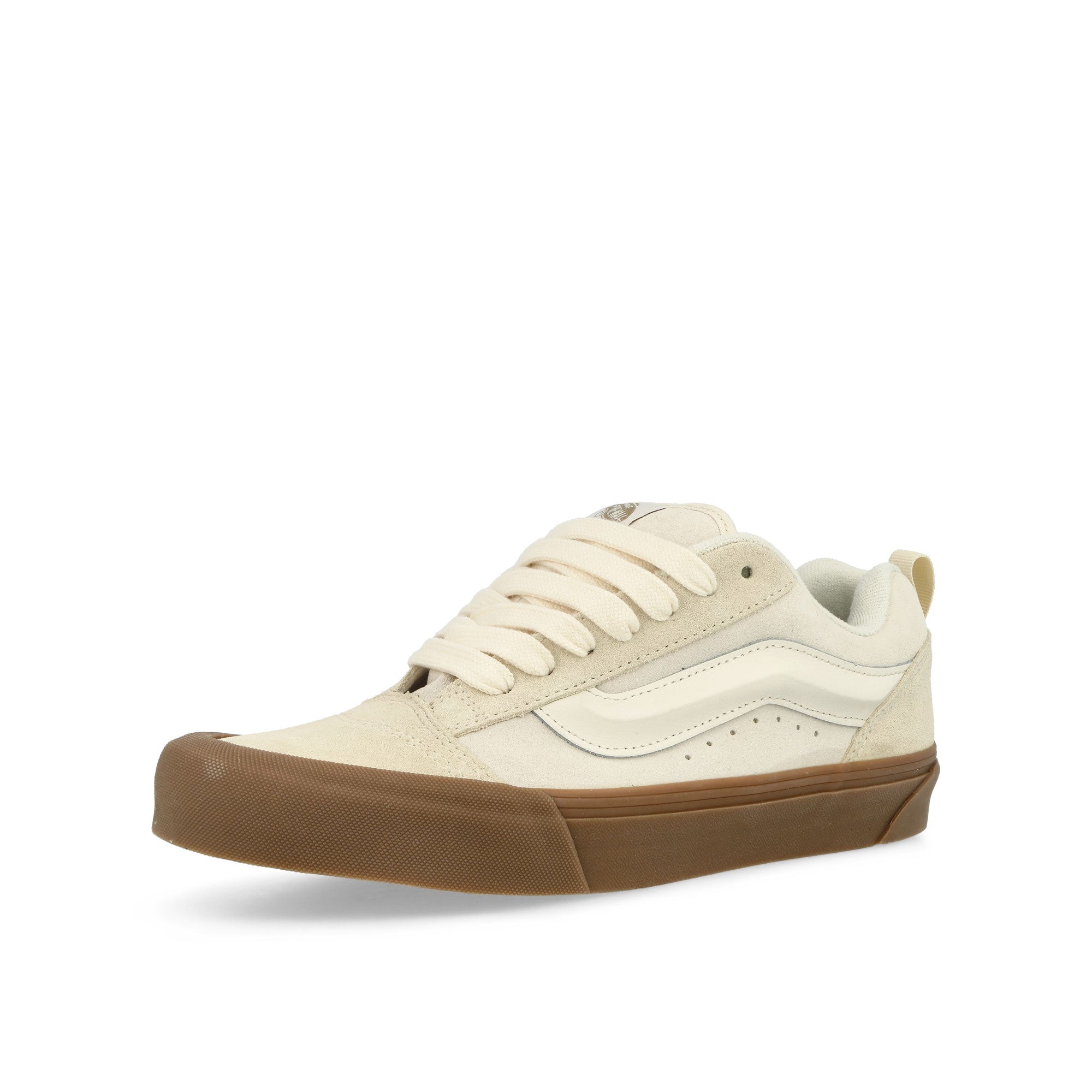 Vans Knu Skool Marshmallow / Light Gum Low Top Sneakers Close Up | Overkill