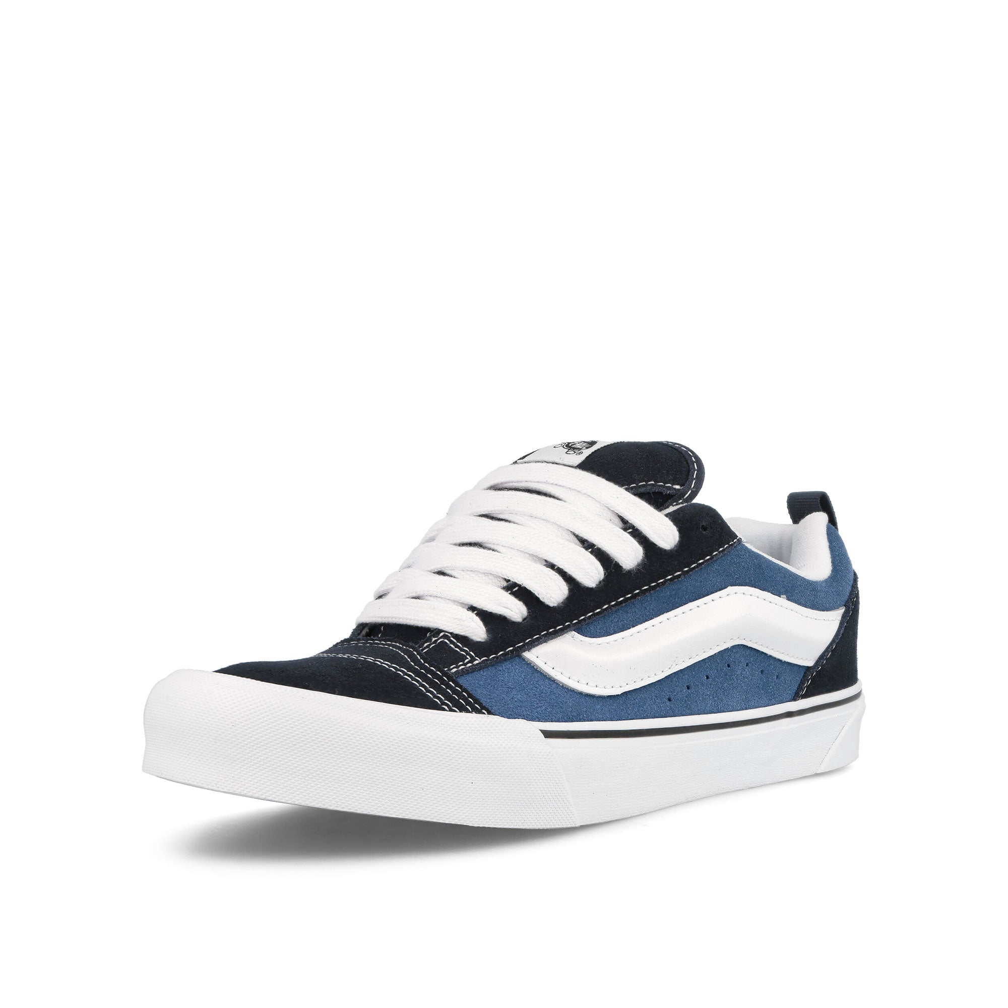 Vans Knu Skool Navy / True White Low Top Sneakers Close Up | Overkill