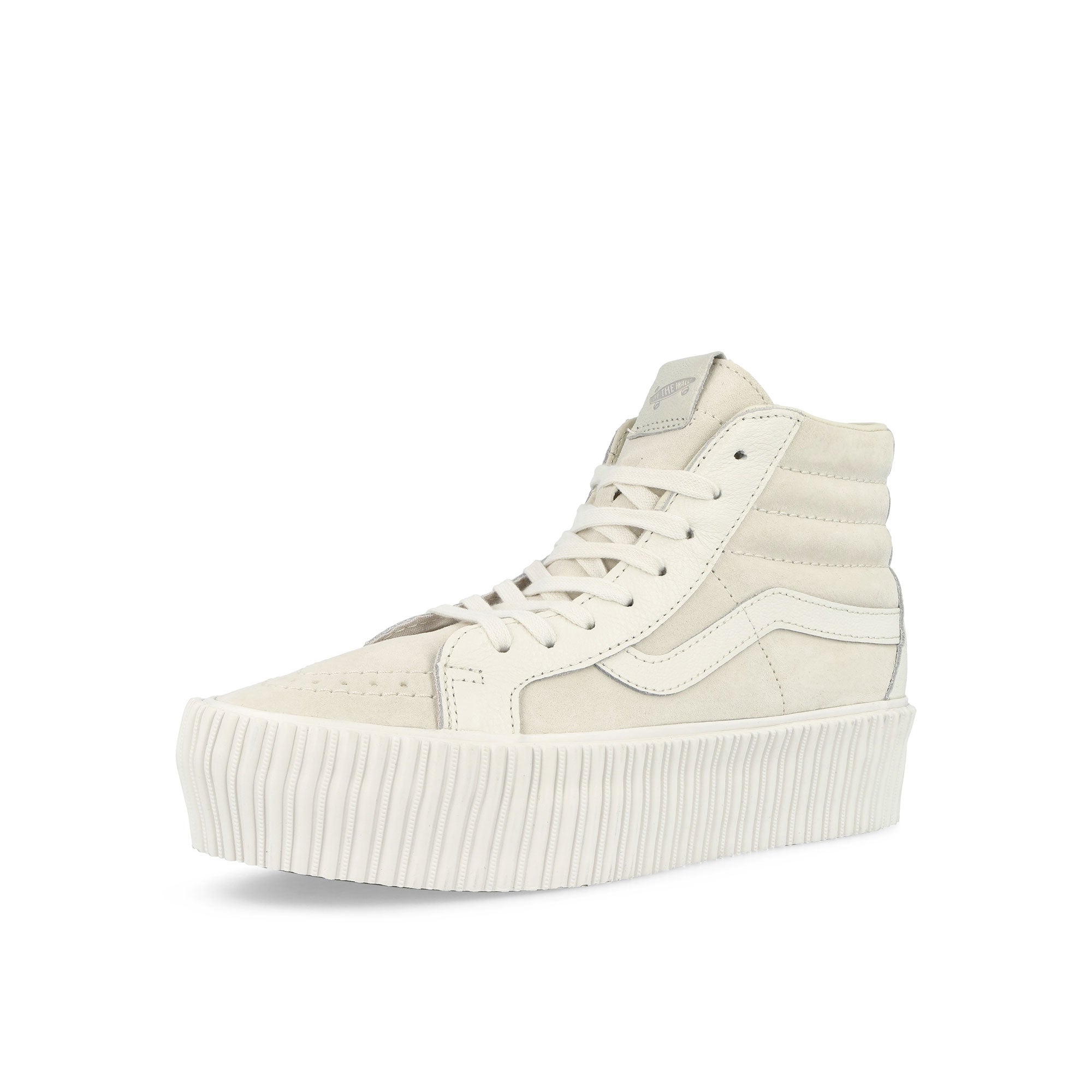 Vans Sk8-Hi Reissue 3 Platform LX White High Top Sneakers Close Up | Overkill