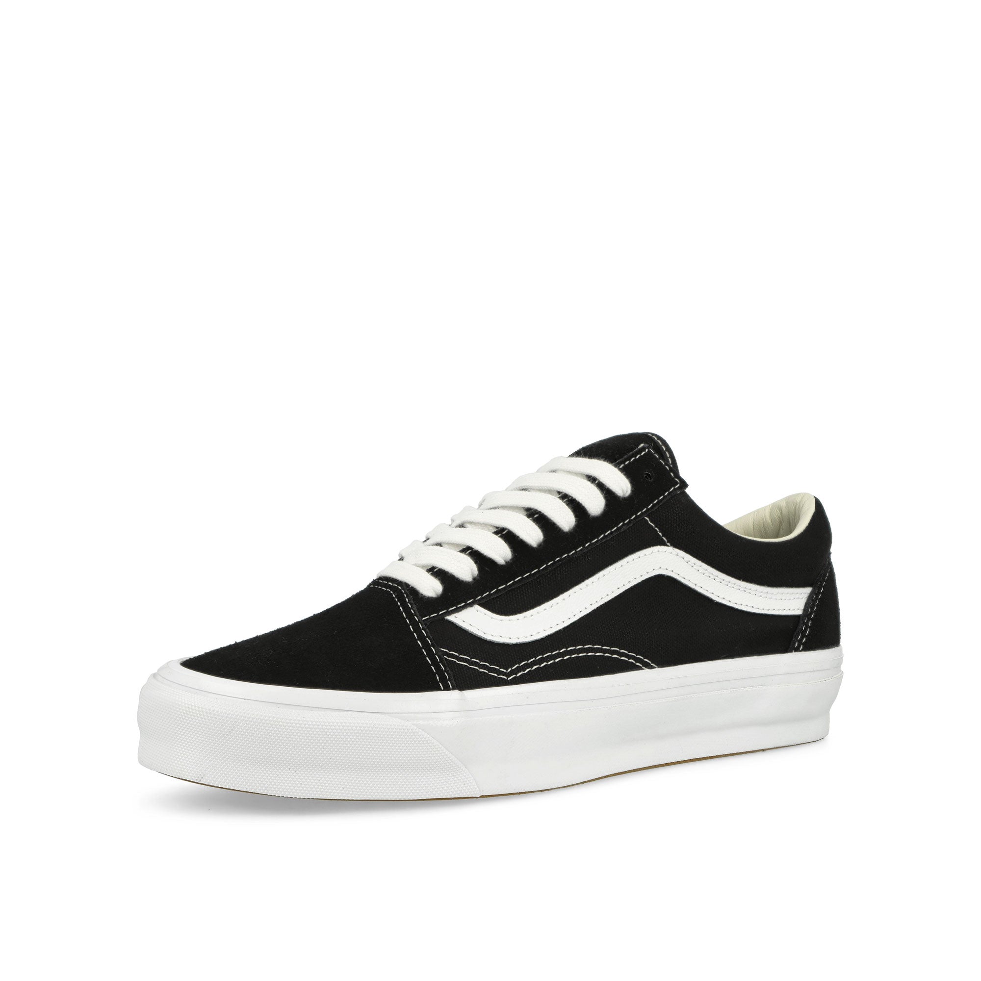 Vans LX Old Skool Black / White Low Top Sneakers Close Up | Overkill