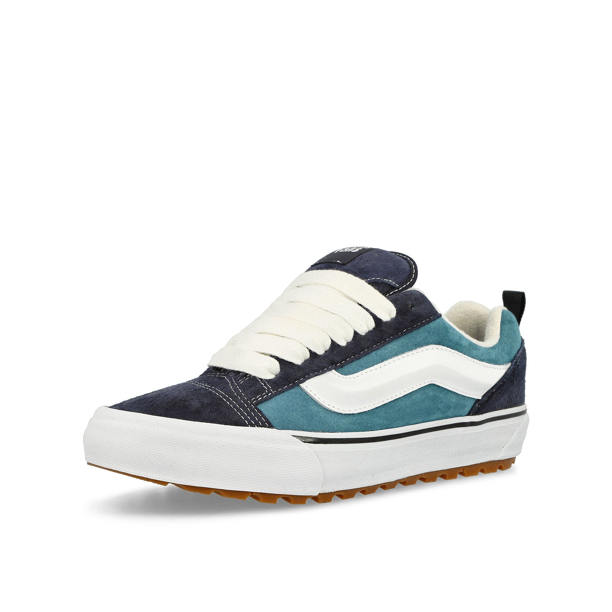 Vans Knu Skool MTE-1Lx Navy / Dark Blue / White Low Top Sneakers Close Up | Overkill