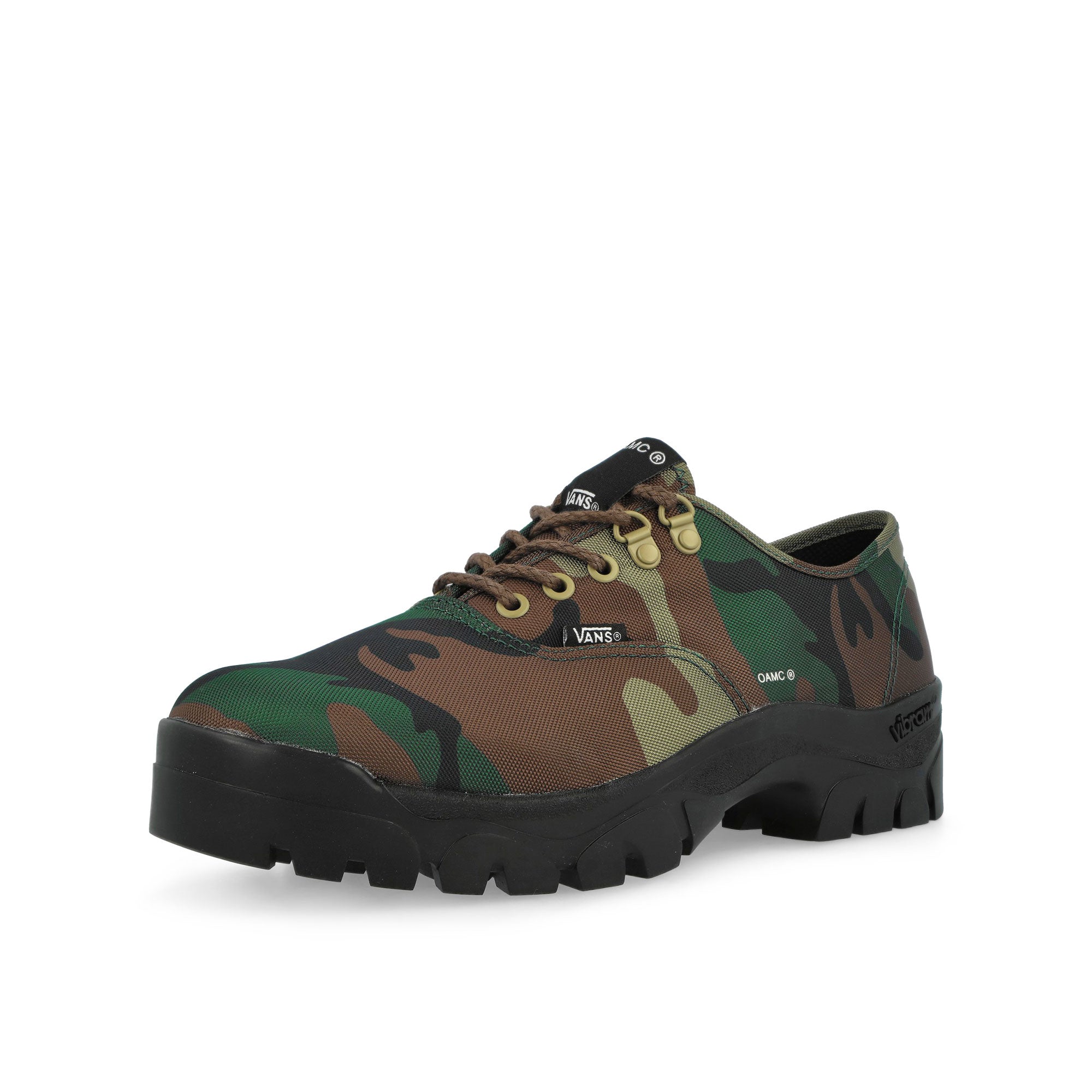 OAMC x Vans OTW Authentic Oxford OAMC Woodland Camo Low Top Sneakers VN000EGWWVD1 Close-up | Overkill