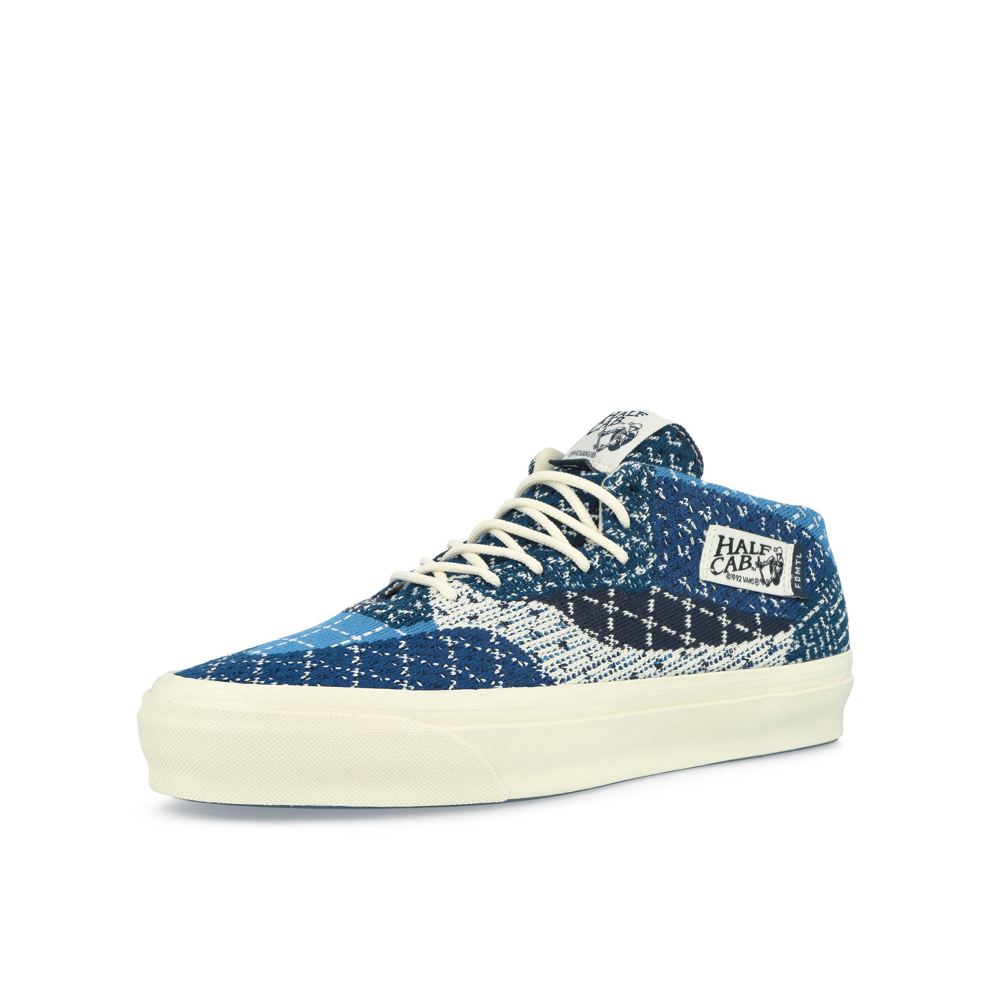 Vans OTW Half Cab 33 EK Blue Mid Top Sneakers Close Up | Overkill