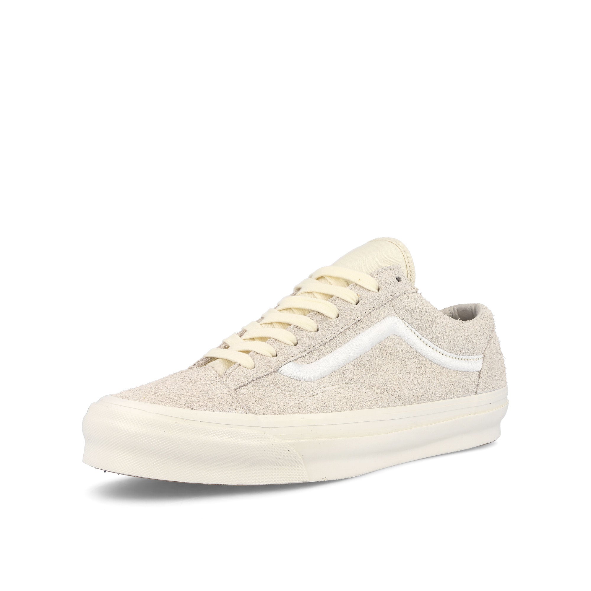Vans Og Style 36 Lx Cooperstown Marshmallow-White-Beige Low Top Sneakers Close Up | Overkill