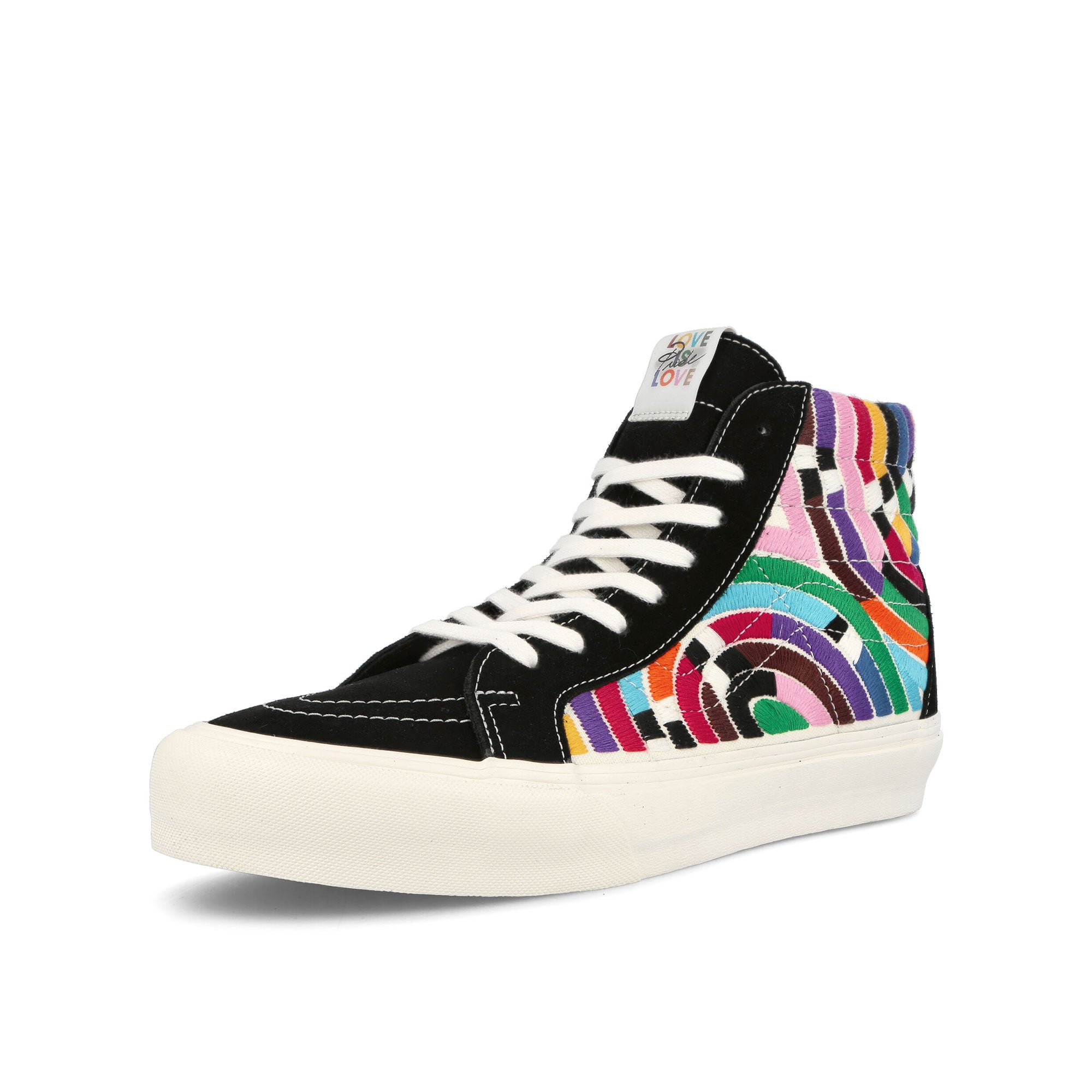 Vans Sk8-Hi Reissue Multicolor Mid Top Sneakers Close Up | Overkill