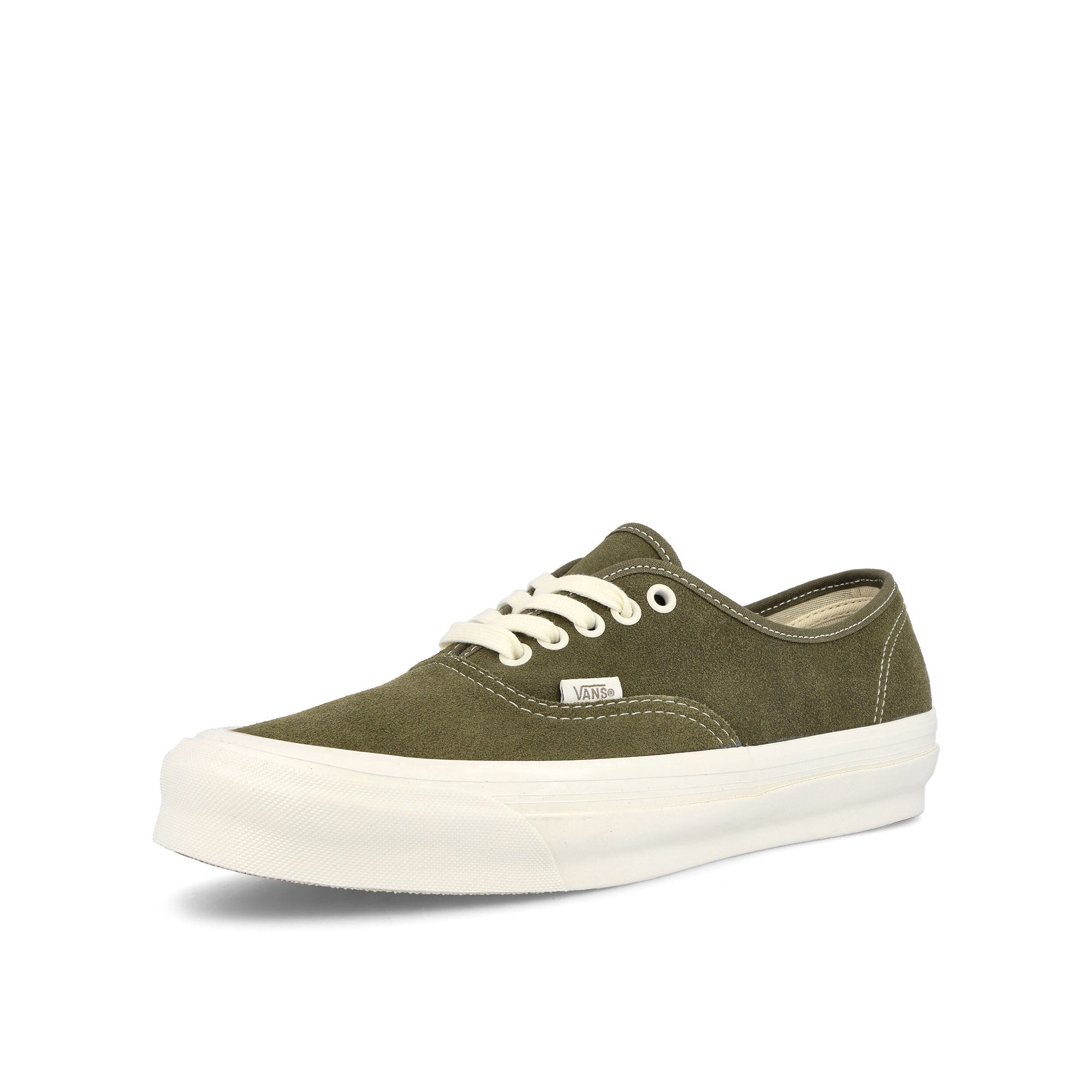 Vans Og Authentic L Dark Green Low Top Sneakers Close Up | Overkill
