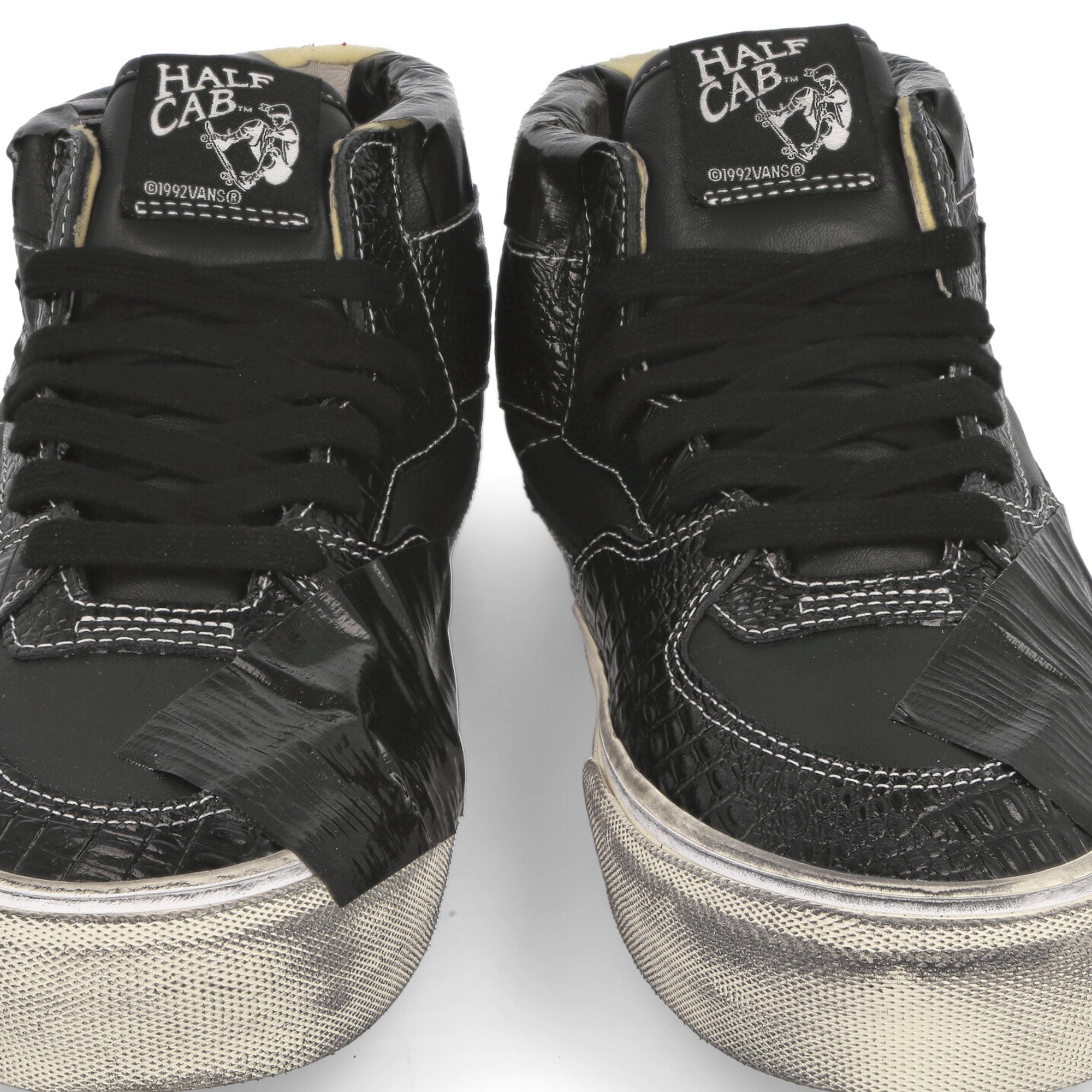 Vans Half Cab Ef VI Lux Duct Black Mid Top Sneakers Detail View 1 | Overkill