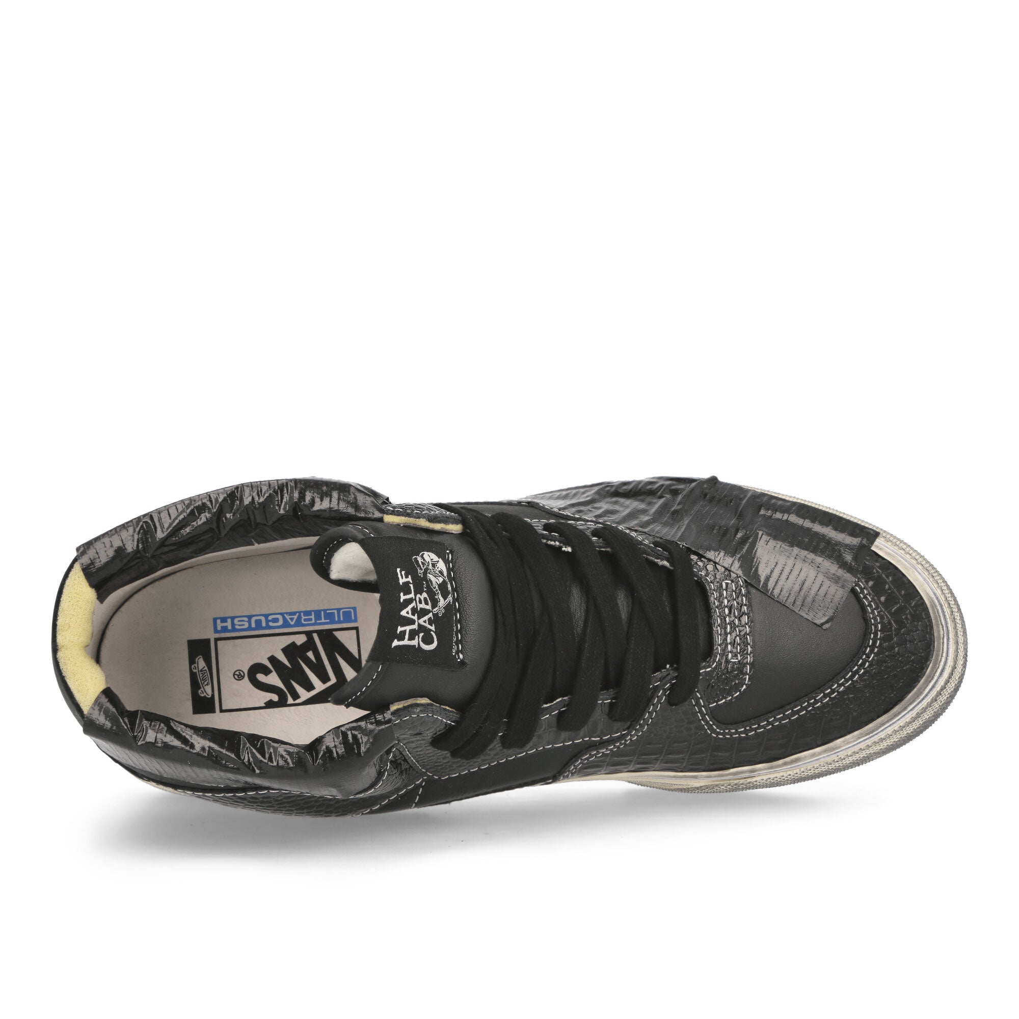 Vans Half Cab Ef VI Lux Duct Black Mid Top Sneakers Detail View 2 | Overkill