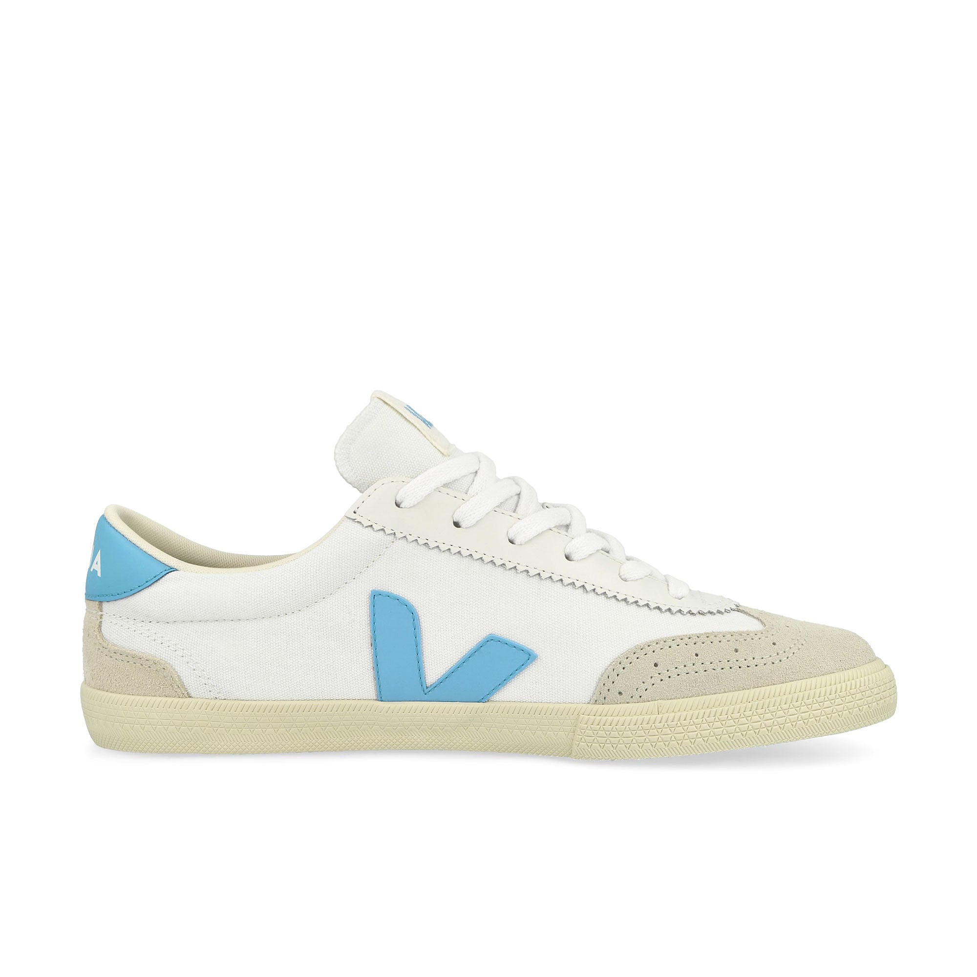 Veja W Volley Canvas White / Aqua Low Top Sneakers Silhouette | Overkill