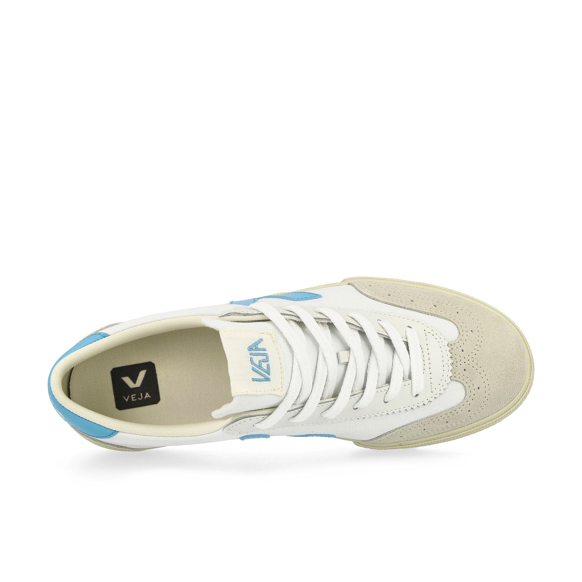 Veja W Volley Canvas White / Aqua Low Top Sneakers Detailfoto | Overkill