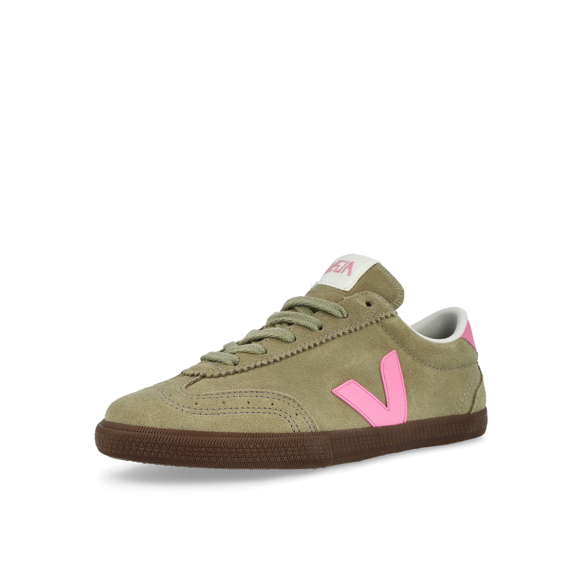 Veja Volley Suede Taupe / Malibu Bark Low Top Sneakers VO0321468A Close-up | Overkill