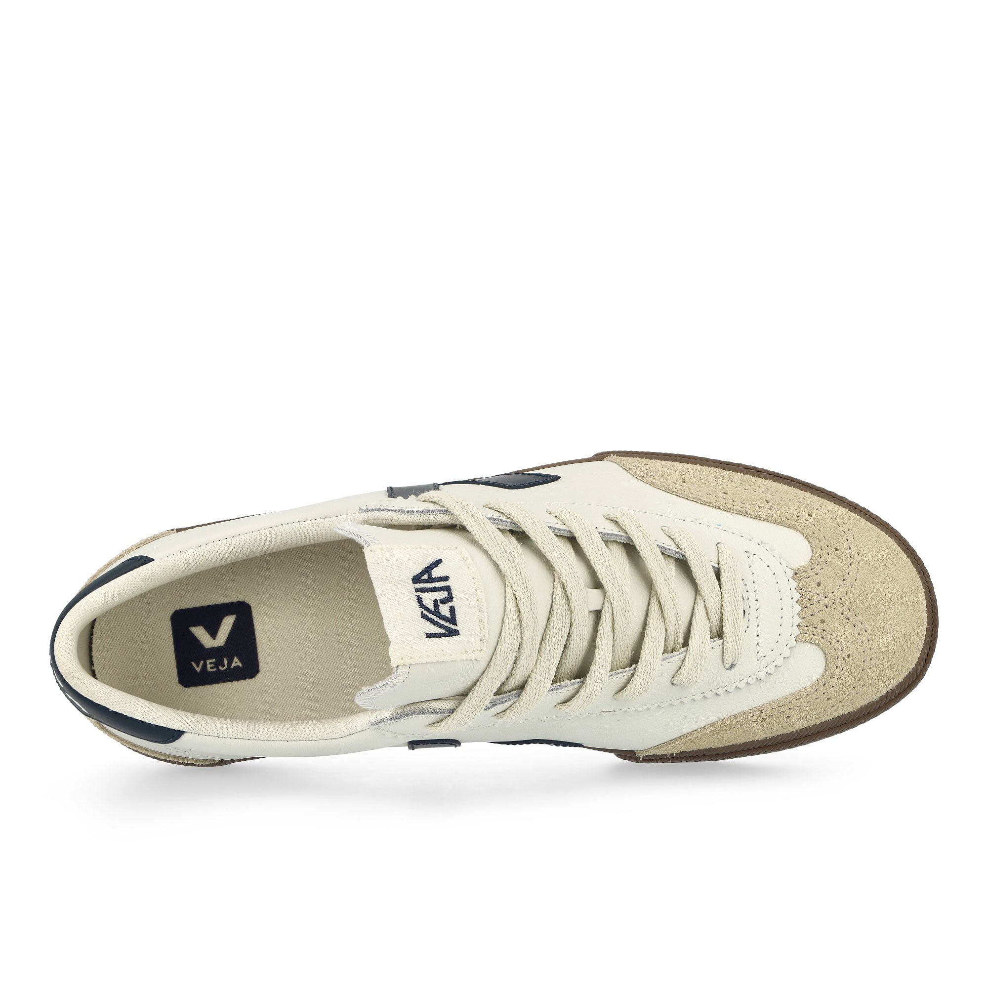 Veja Volley O.T. Leather White / Nautico / Bark Low Top Sneakers Detailfoto | Overkill