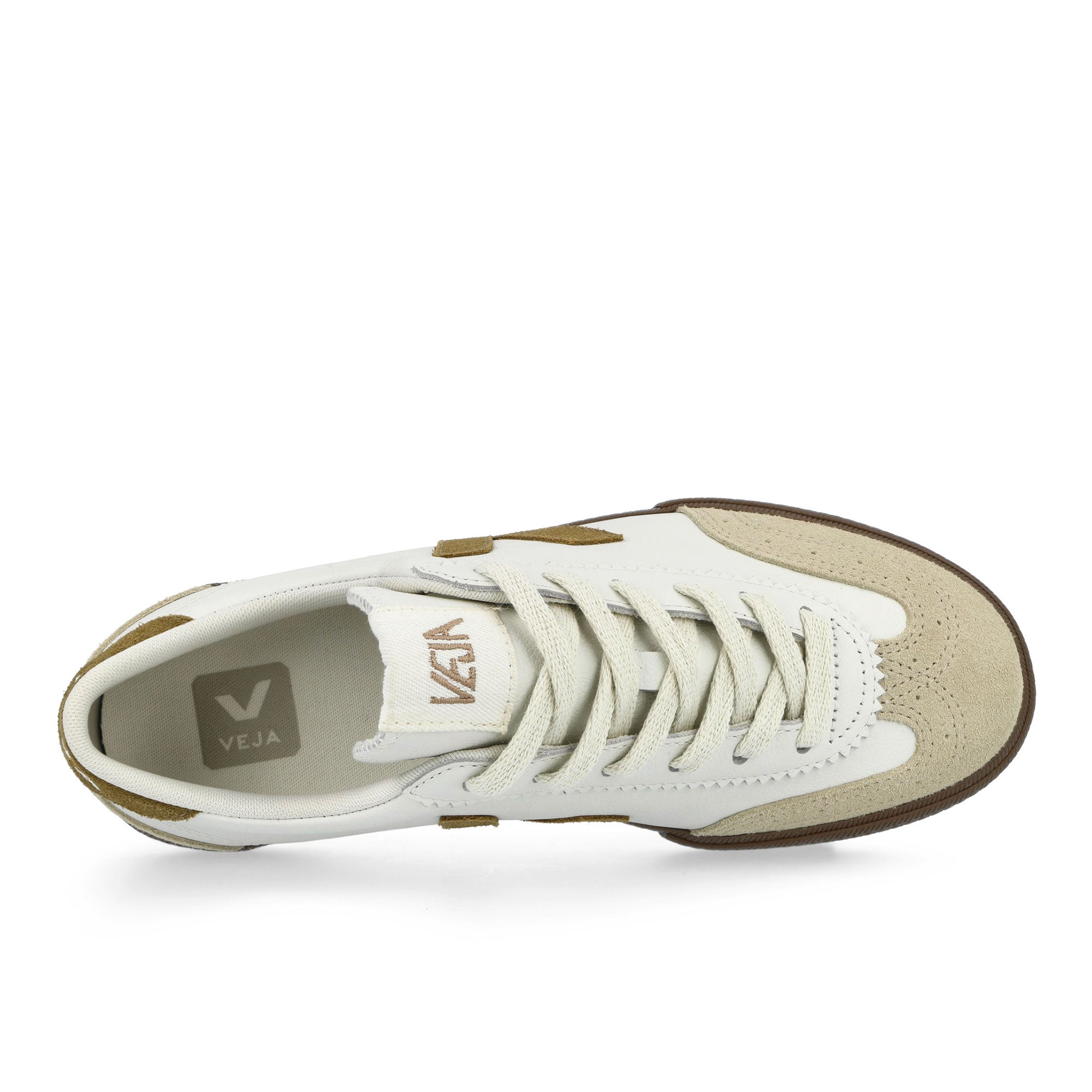 Veja Volley O.T. Leather White / Tent Bark Low Top Sneakers VO2003720B Detailfoto | Overkill