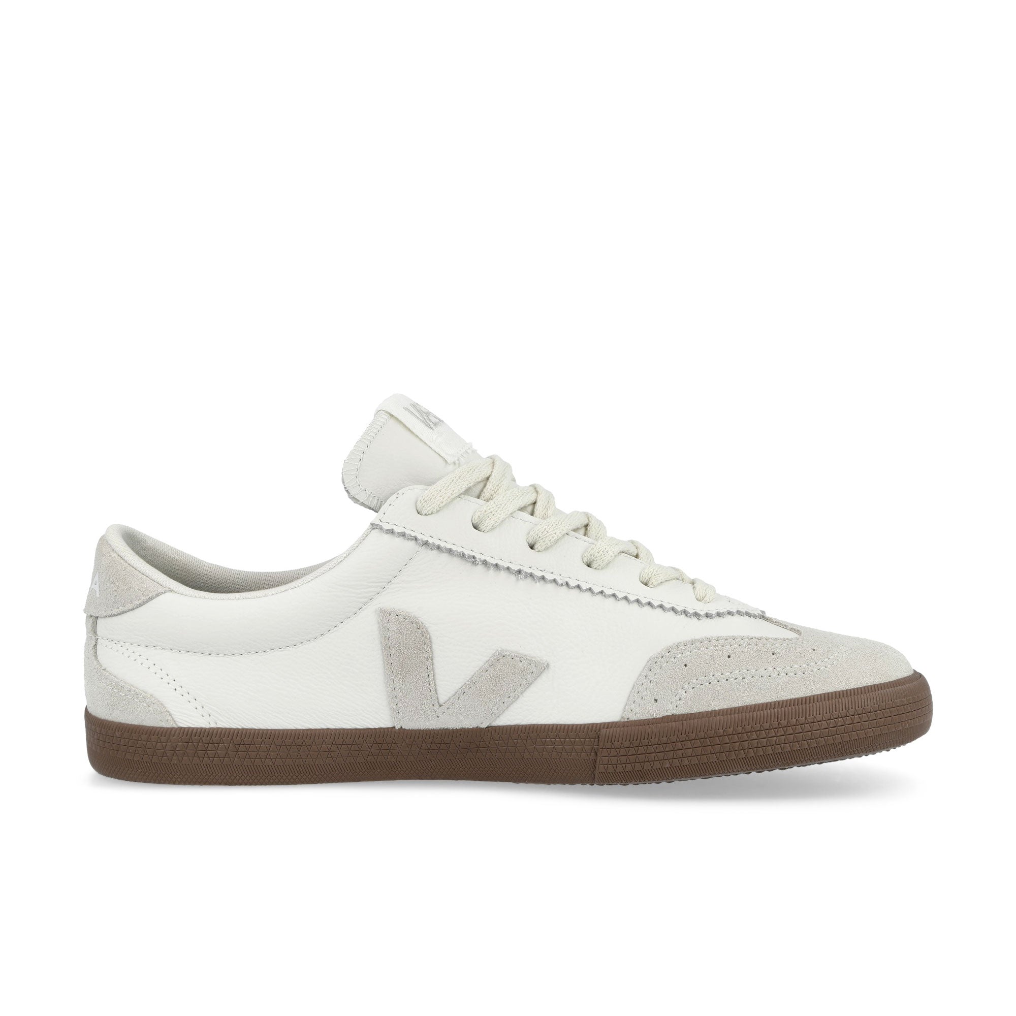 Veja Volley O.T. Leather White / Natural Bark Low Top Sneakers VO2021383A Silhouette | Overkill