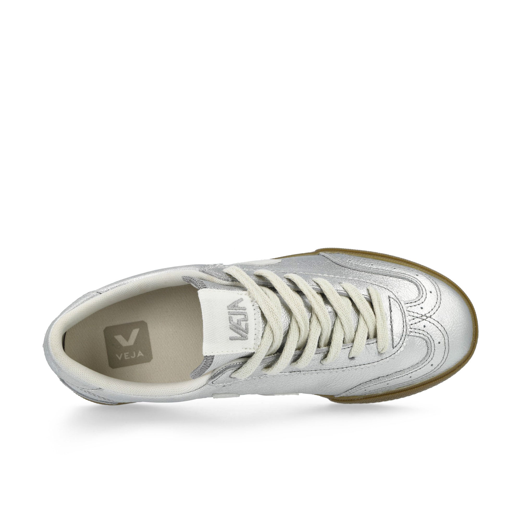 Veja Volley O.T. Leather Silver / White Natural Low Top Sneakers VO2021666A Detailfoto | Overkill