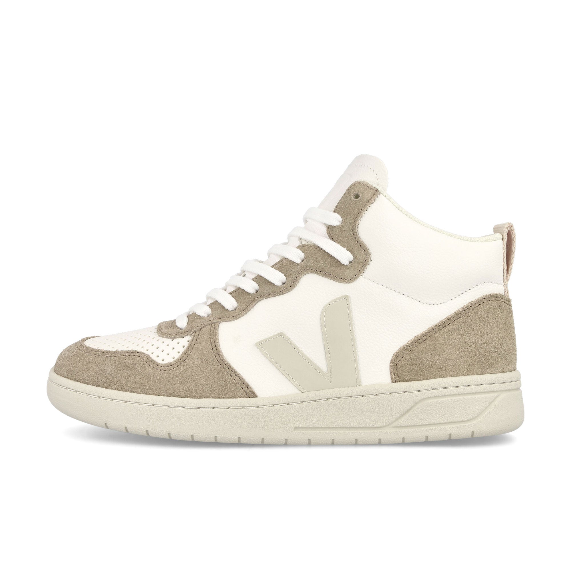 Veja W V-15 Chromefree Leather Extra White-Pierre Sahara High Top Sneakers VQ0503109A | Overkill