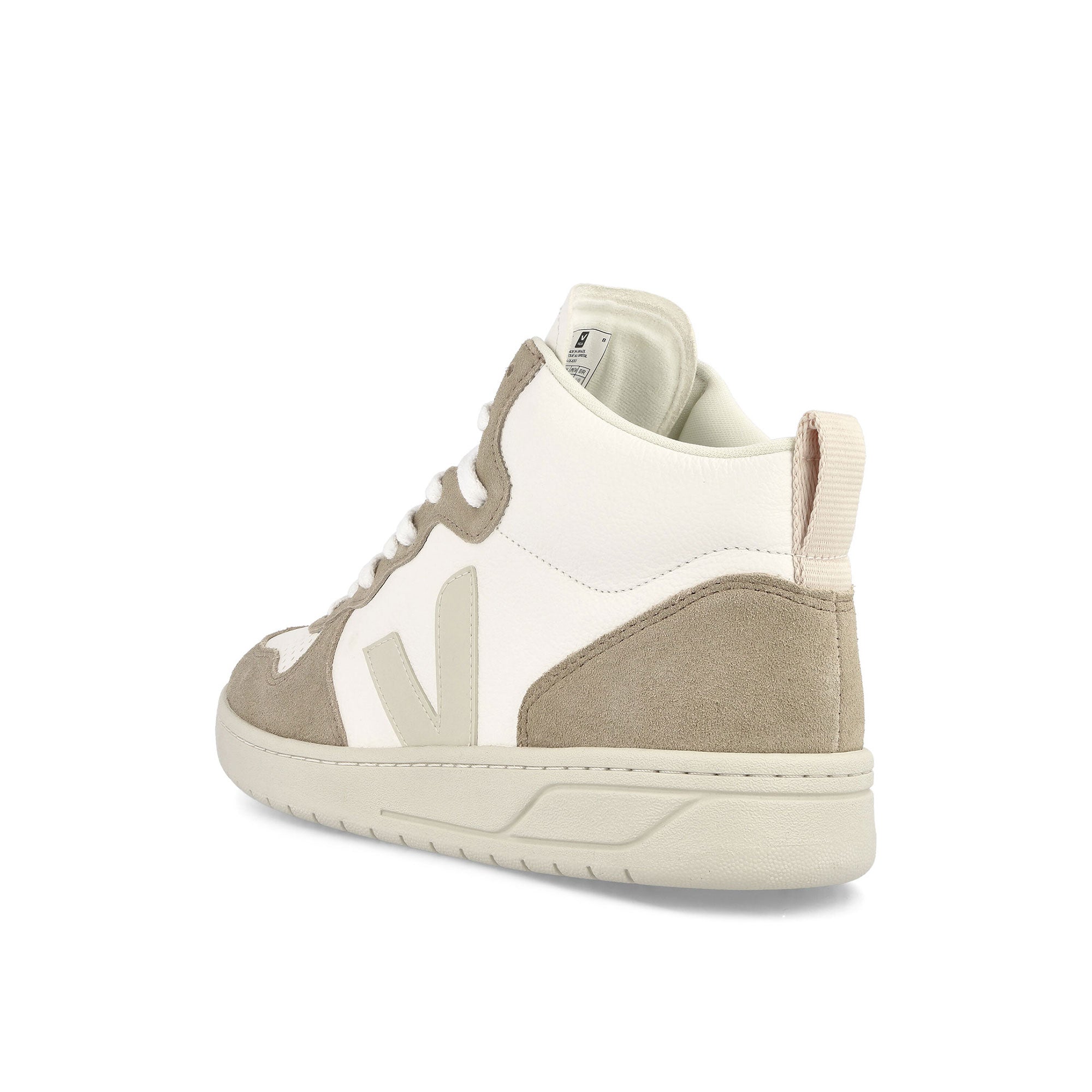 Veja W V-15 Chromefree Leather Extra White-Pierre Sahara High Top Sneakers Material | Overkill