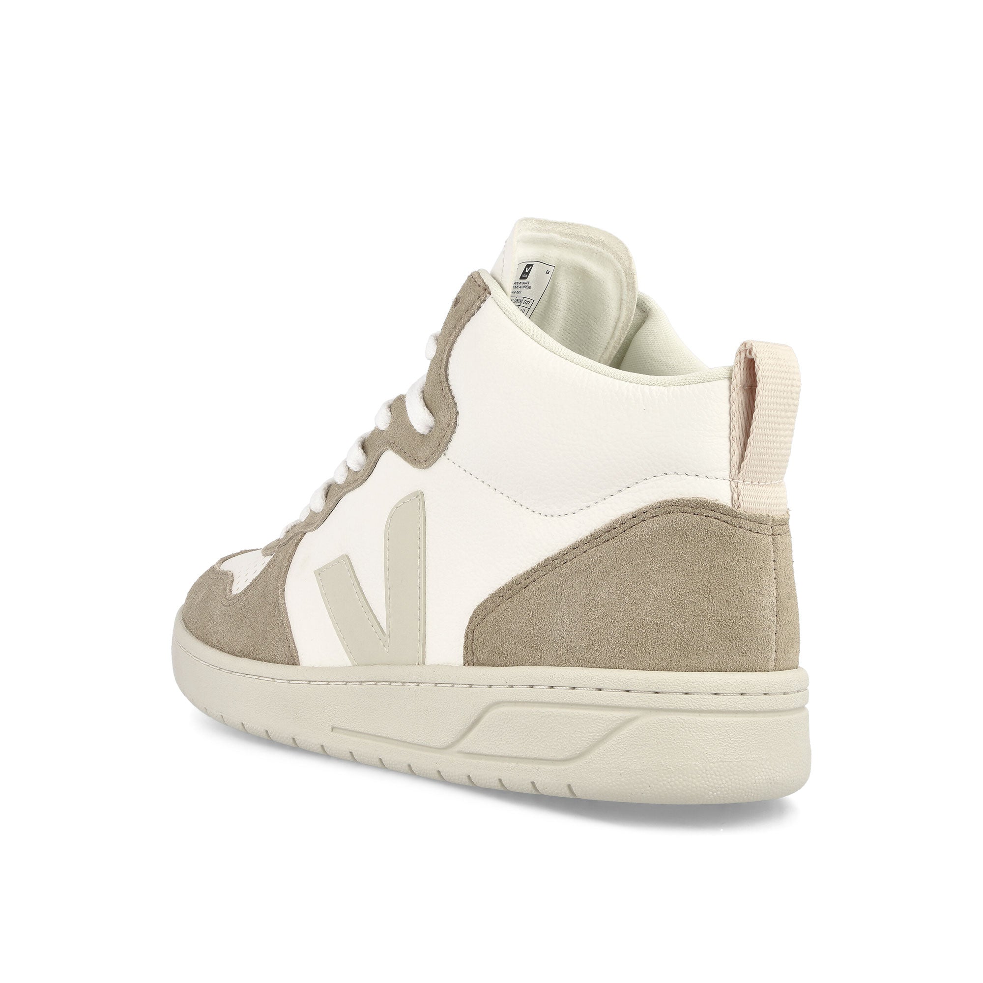 Veja V-15 Chromefree Leather Extra White-Pierre Sahara High Top Sneakers Material | Overkill