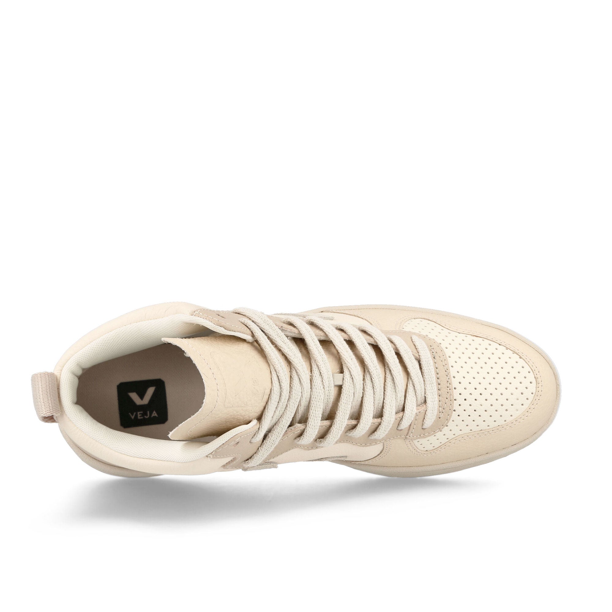 Veja V-15 Chromefree Leather Cashew Pierre Multico Sneakers Detailfoto | Overkill