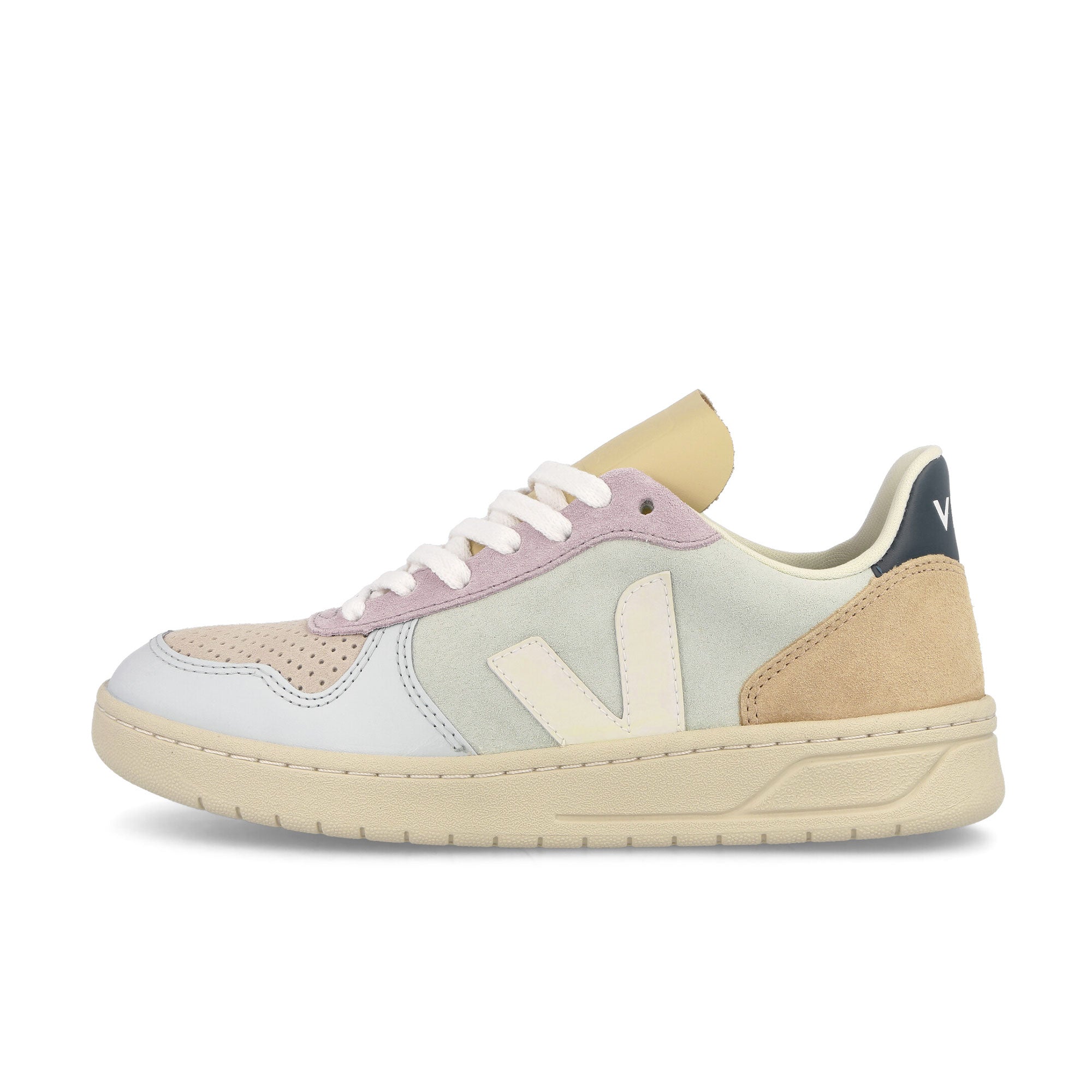 Veja W V-10 Suede Jade-White Multicolor Sneakers VX0303119A | Overkill