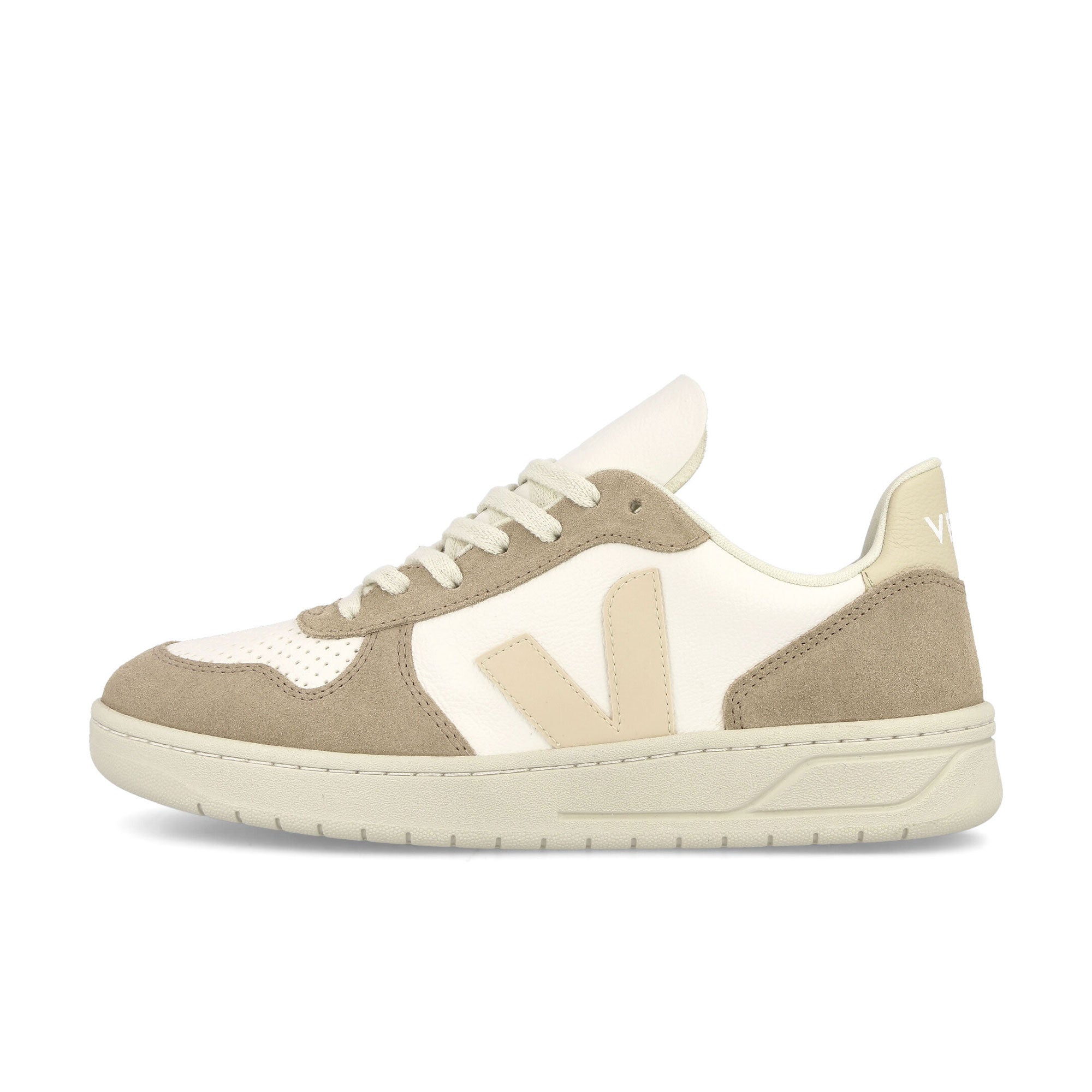 Veja W V-10 Chromefree Leather Extra White-Sable Sahara Low Top Sneakers VX0503123A | Overkill