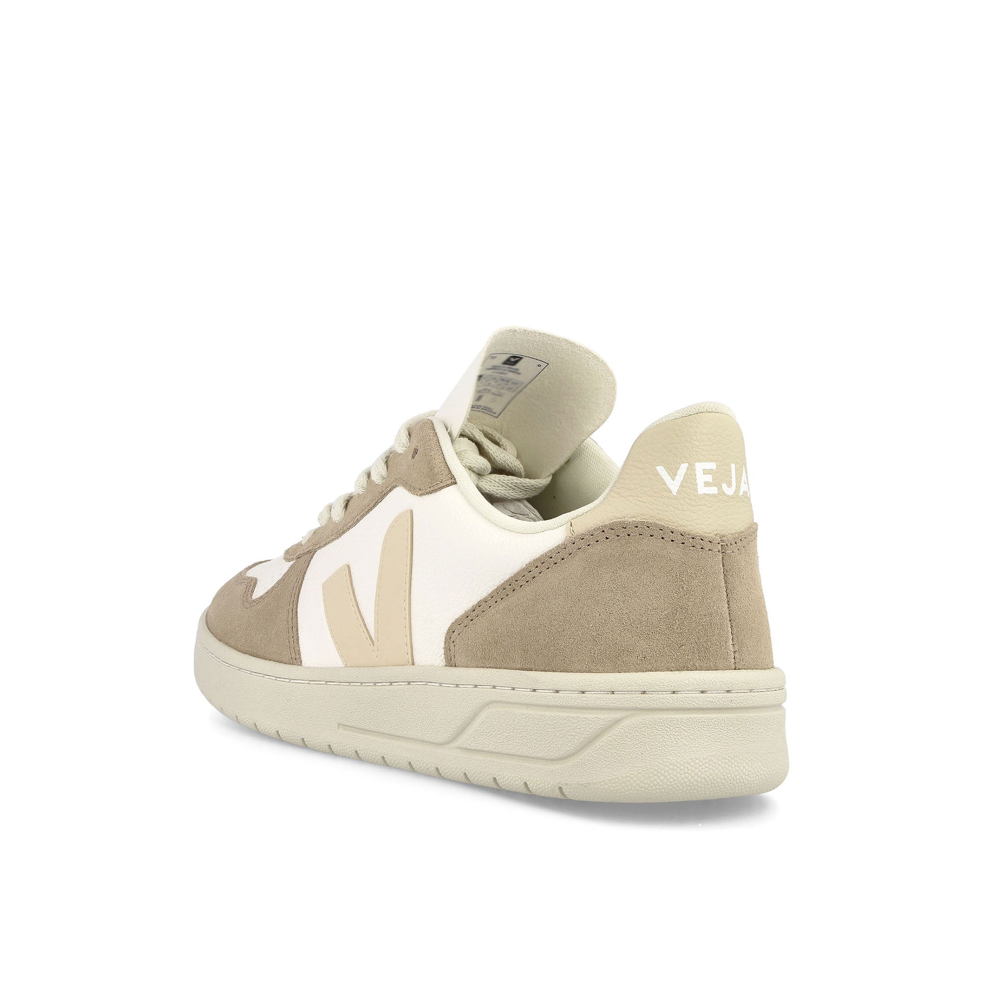 Veja W V-10 Chromefree Leather Extra White-Sable Sahara Low Top Sneakers Material | Overkill