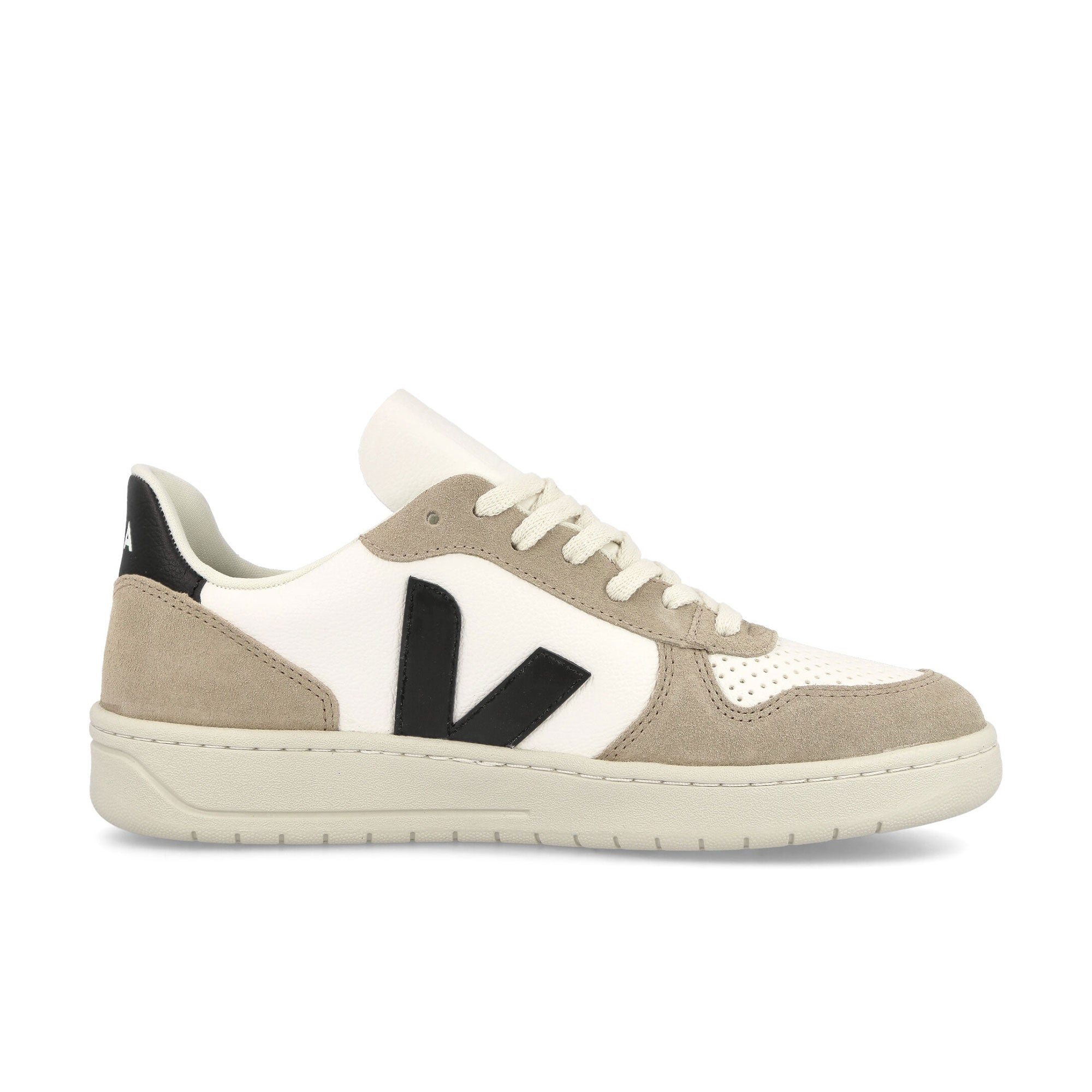 Veja W V-10 Chromefree Leather Extra White-Black Sahara Sneakers Silhouette | Overkill