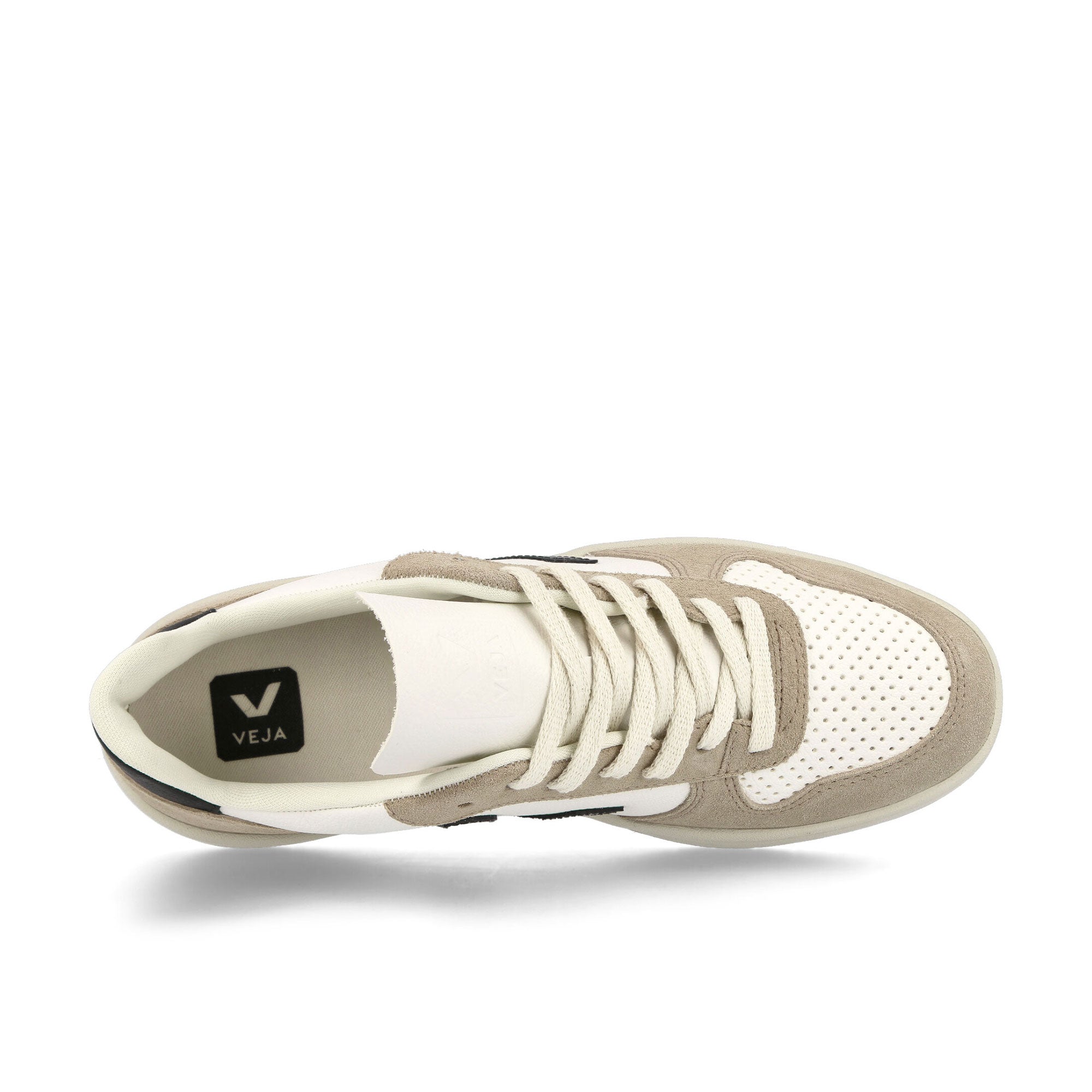 Veja W V-10 Chromefree Leather Extra White-Black Sahara Sneakers Detailfoto | Overkill