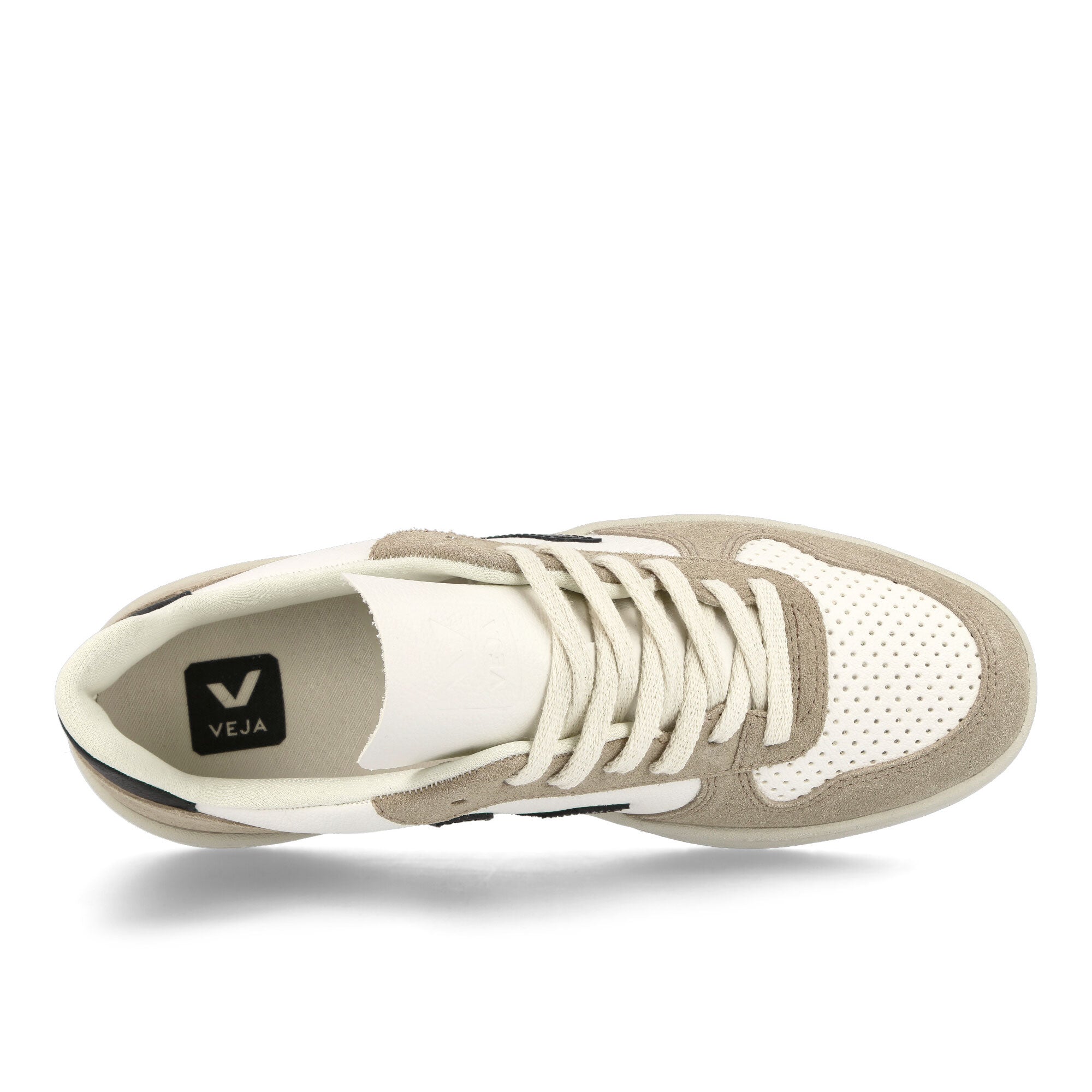 Veja V-10 Chromefree Leather Extra White-Black Sahara Sneakers Detailfoto | Overkill