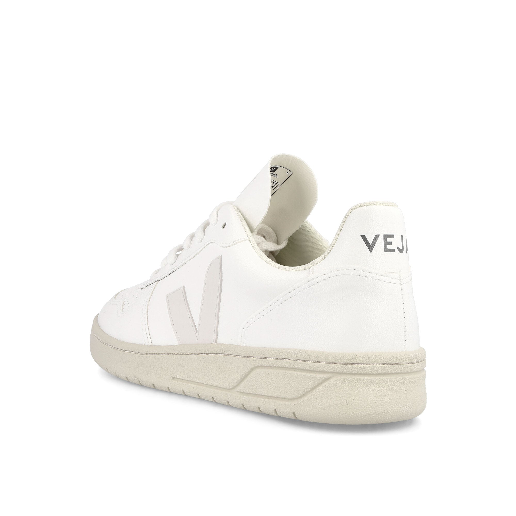 Veja V-10 CWL Full White Low Top Sneakers Material | Overkill