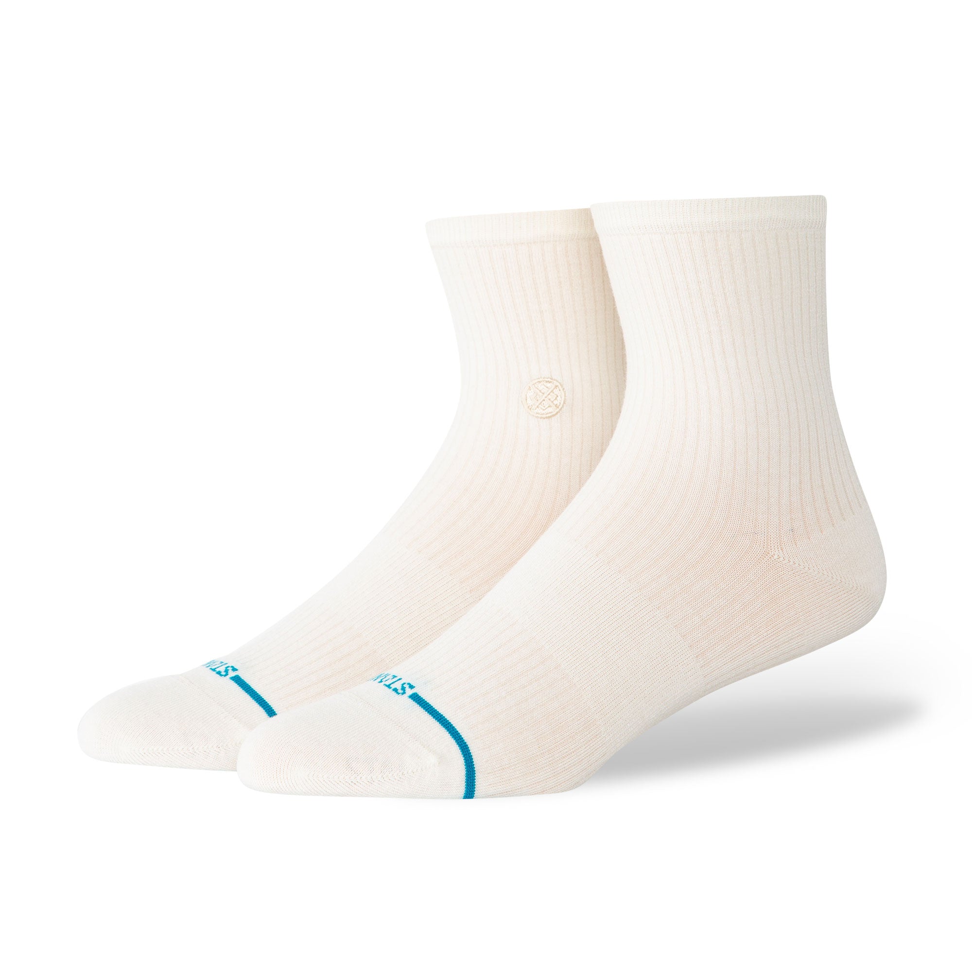 Stance Wmns Fine Rib Quarter Socks Ivory Socks W316B26FIN-IVO Detail View 1 | Overkill